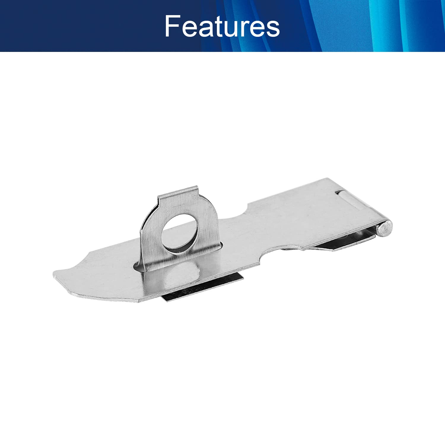 Stainless Steel Keyed Knob Hasp Lock - 128mm Silver Twist Key Lock for Small Doors, Cabinets, File Drawers & Freezer Doors | Secure Storage Solution for Home & Office Use