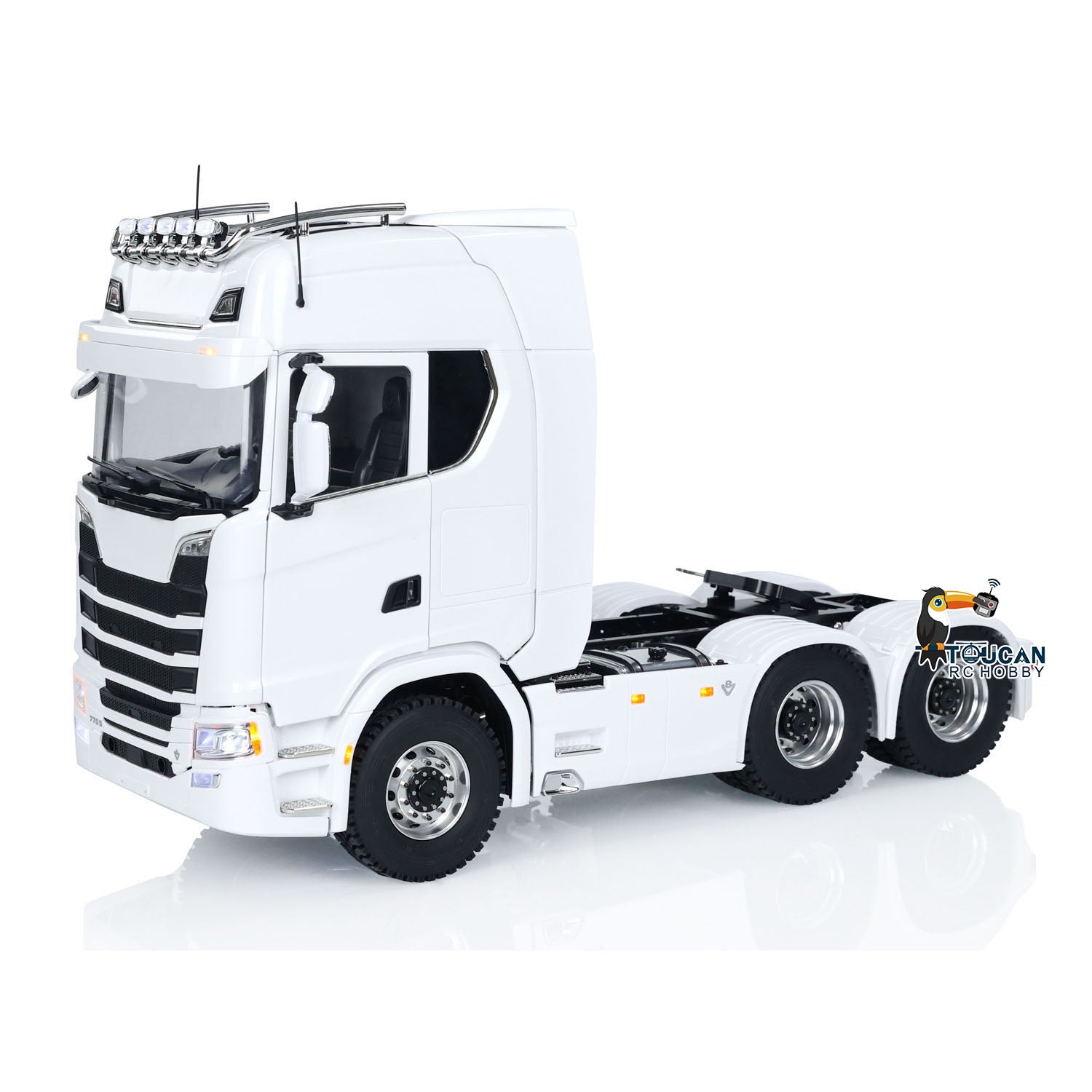 1/14 Scale RC Tractor Truck - 6x6 Remote Control Car with Metal Chassis & 2-Speed Transmission | Pre-Assembled & Painted | FlySky ST8 Radio System | Off-Road Adventure, Construction Site Play, Collector's Display