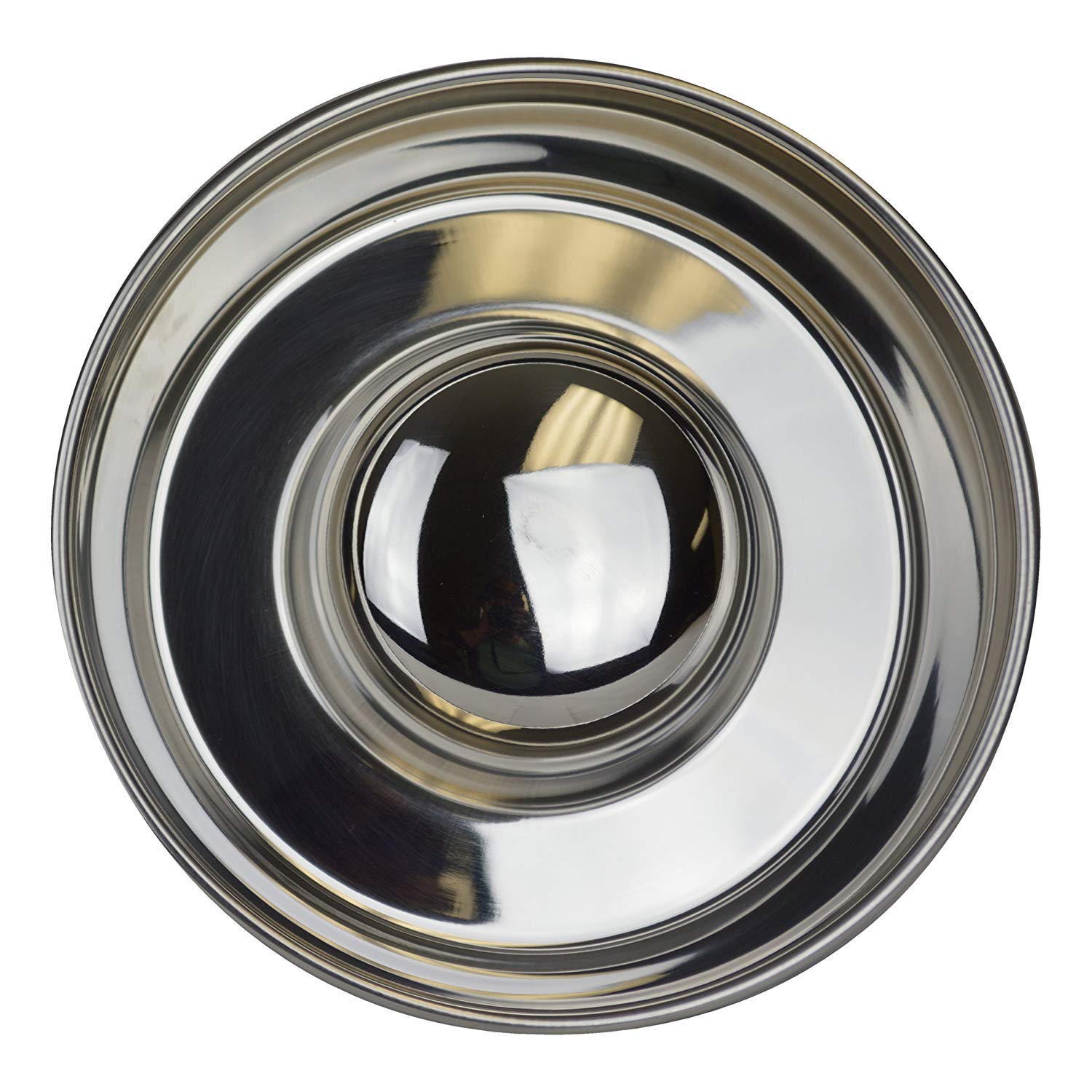 Premium Stainless Steel Slow Feed Dog Bowl for Large Dogs - Durable & Non-Slip Pet Food Bowl - Perfect for Fast Eaters, Mealtime Enrichment, and Portion Control - Silver (2040010302)