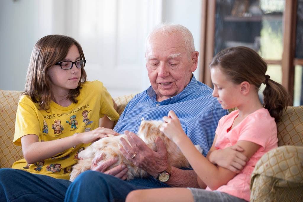 JOY FOR ALL Companion Pet for Seniors - Realistic Animatronic Therapy Cat with Soft Fur & Purring Sounds - Alzheimer's & Dementia Comfort Toy - Orange Tabby - Perfect for Elderly Care, Loneliness Relief & Emotional Support