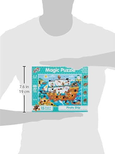 Galt Toys Magic Puzzle - Pirate Ship Jigsaw Puzzle for Kids Ages 4+ | Fun Educational Learning Game | Perfect for Birthday Gifts & Family Game Night