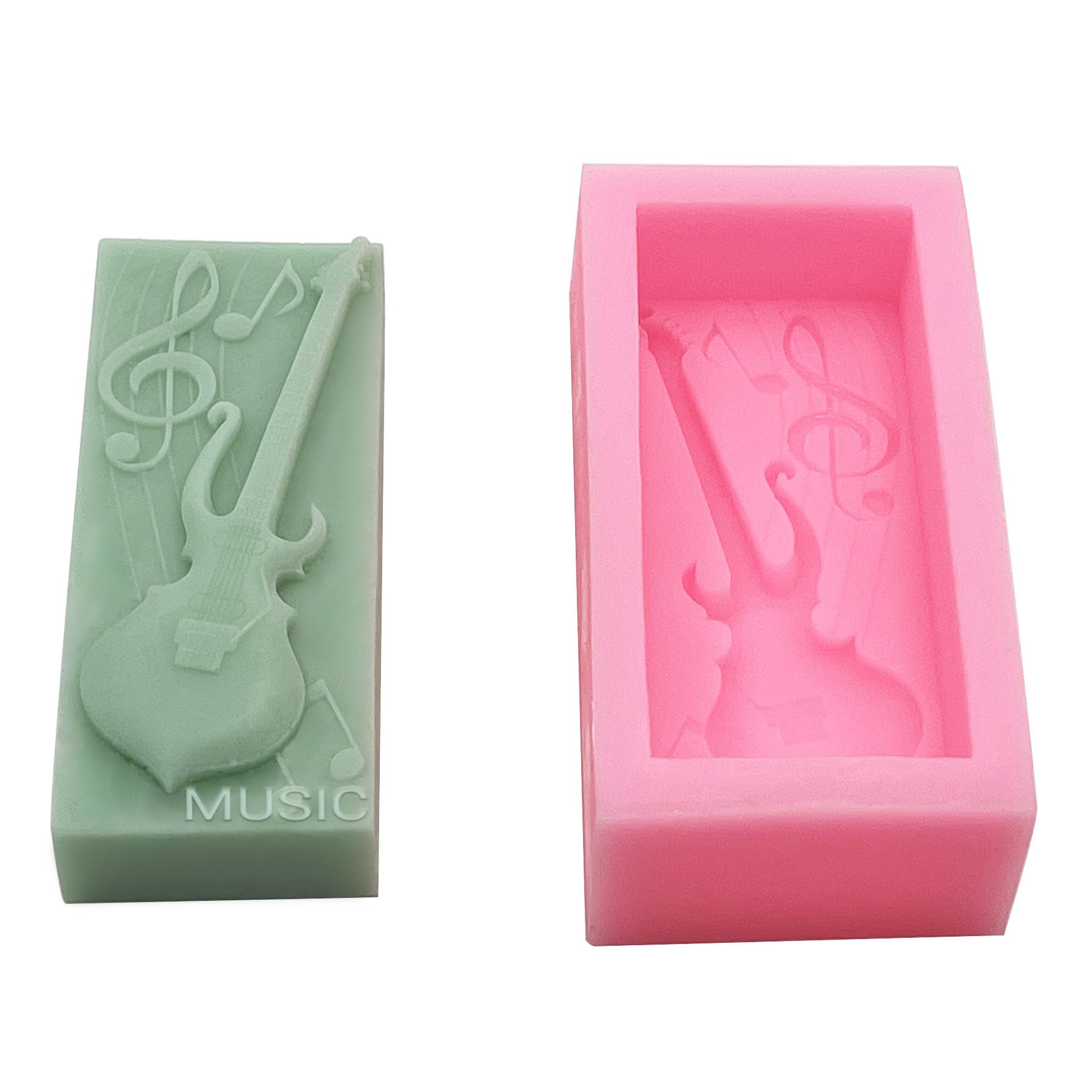 Premium Bass Electric Guitar Silicone Molds for Soap, Candle, Resin & Art Crafts - DIY Home Decor, Gift Making & Creative Projects