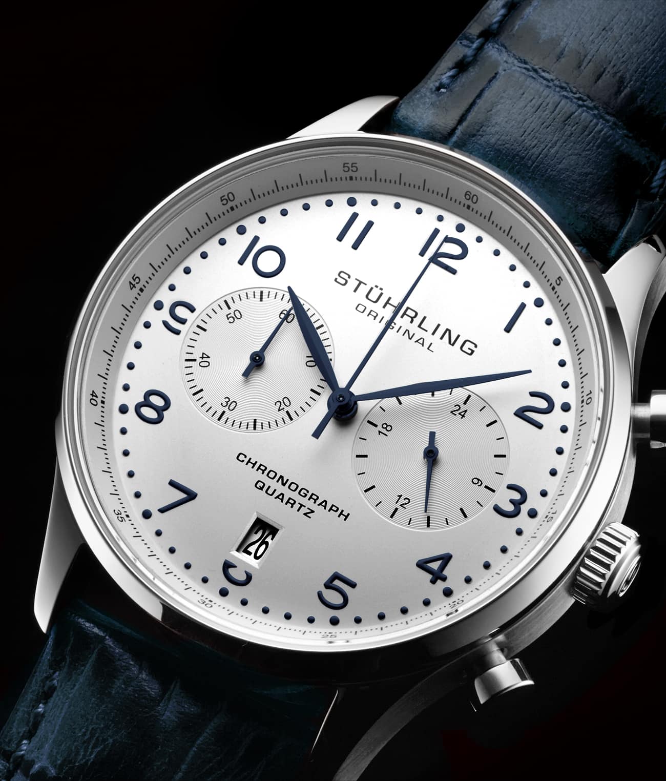 GR1 Q 4012 Men's Quartz Chronograph Watch 42mm - Stylish Sport & Dress Watch for Business, Casual & Outdoor Activities