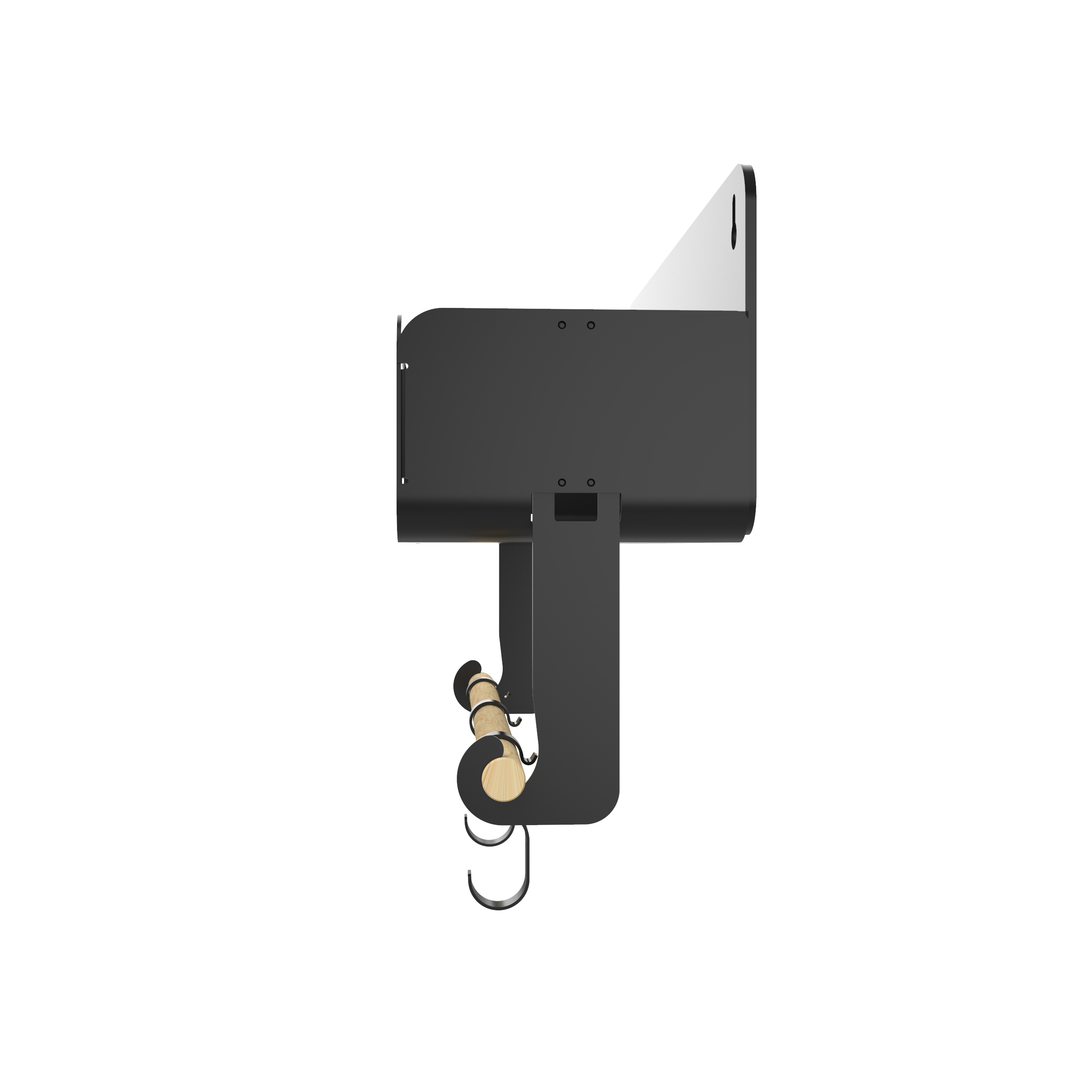 Black Hanging & Magnetic Rack System Shelf with Brackets - Space-Saving Storage for Kitchen, Bathroom, Garage & Office Organization