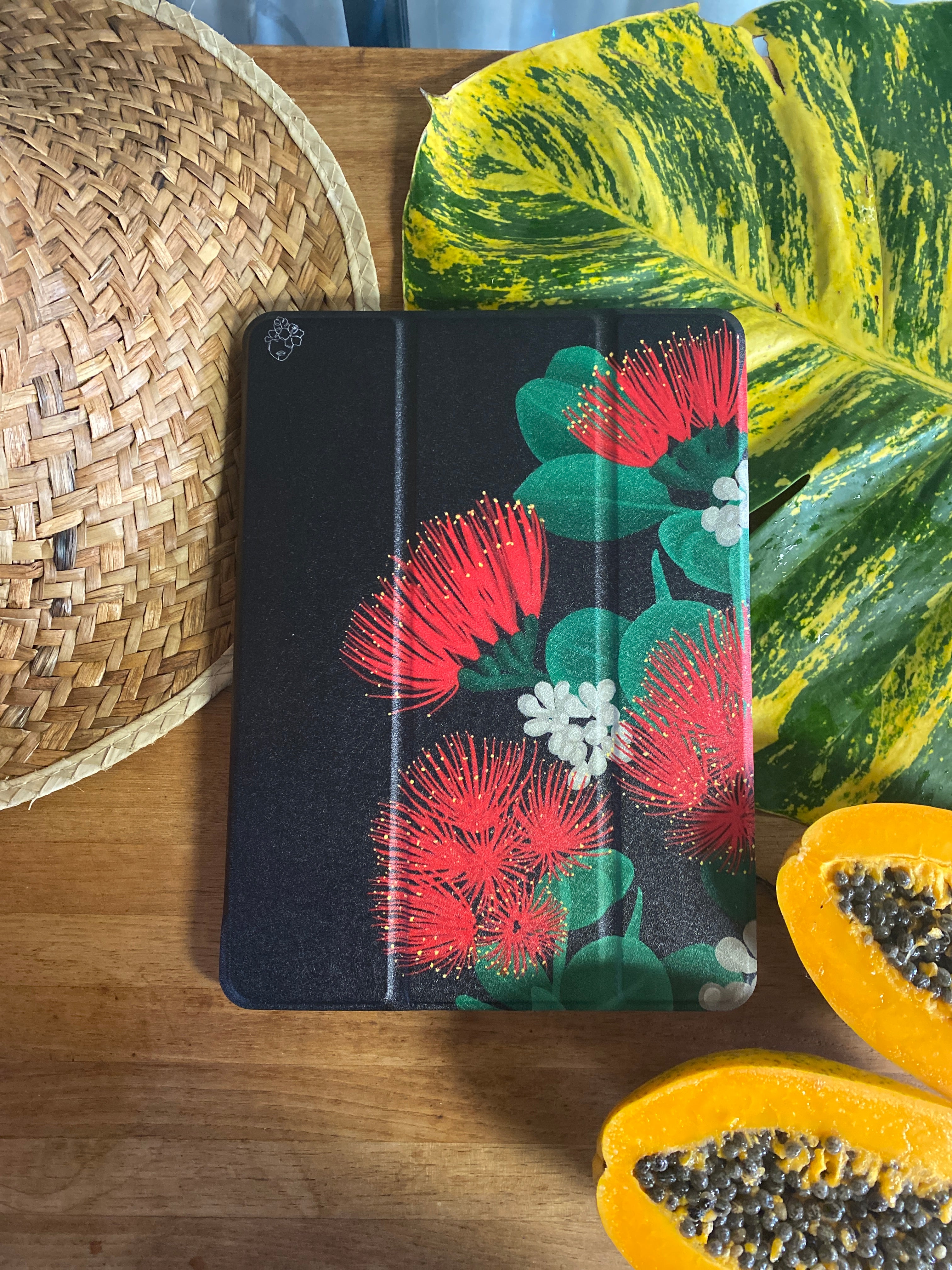 Ōhi’a Lehua Hawaiian Floral iPad Case - Durable Protective Cover for iPad Air/Pro - Perfect for Travel, Work & School