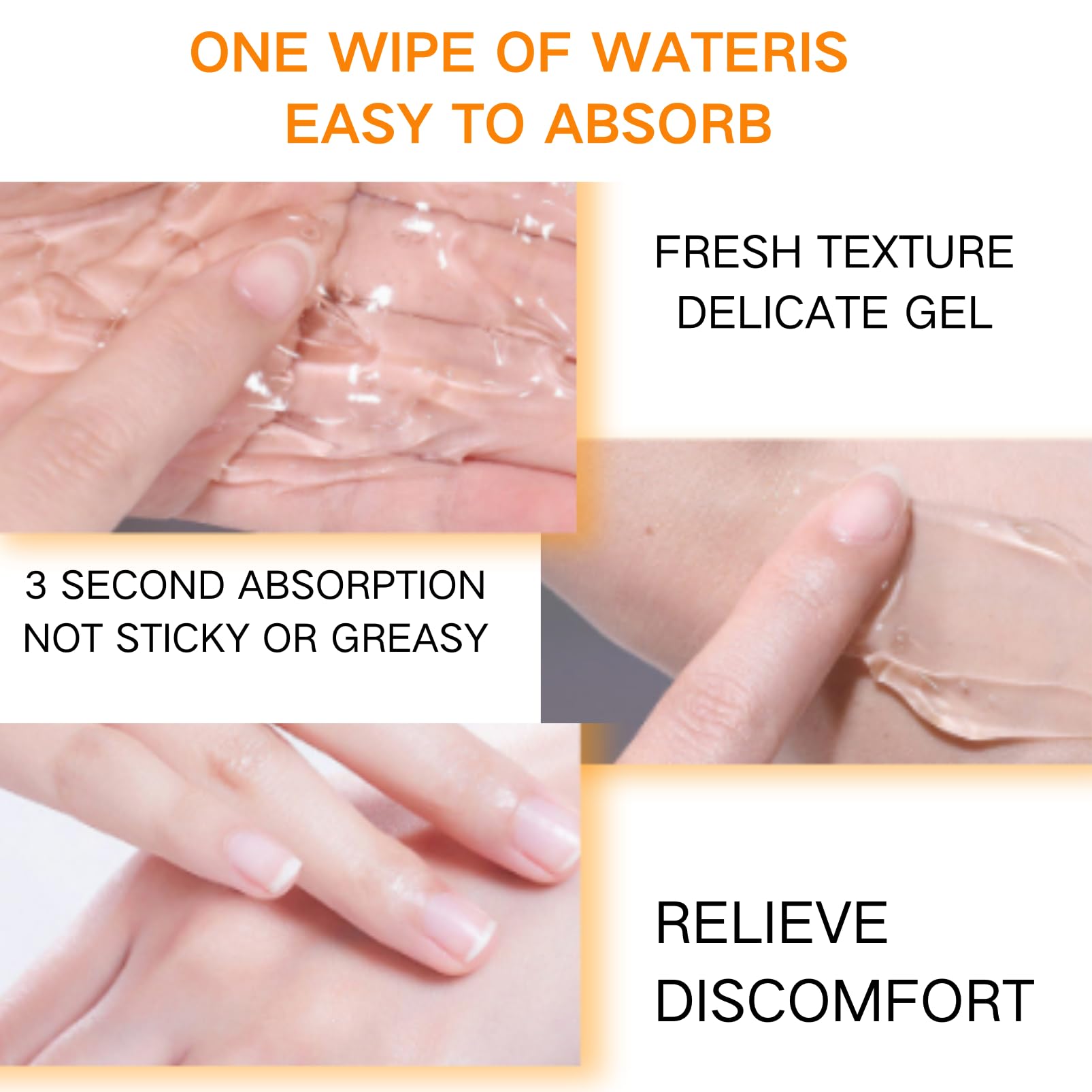 100% Natural Vitamin C Facial & Body Oil Gel for Women - Essential Oils for Skin Care, Anti-Wrinkle & Dry Skin Relief - Fast Absorbing Massage Oil (200ml, Orange) - Perfect for Daily Skincare Routine & Spa Relaxation