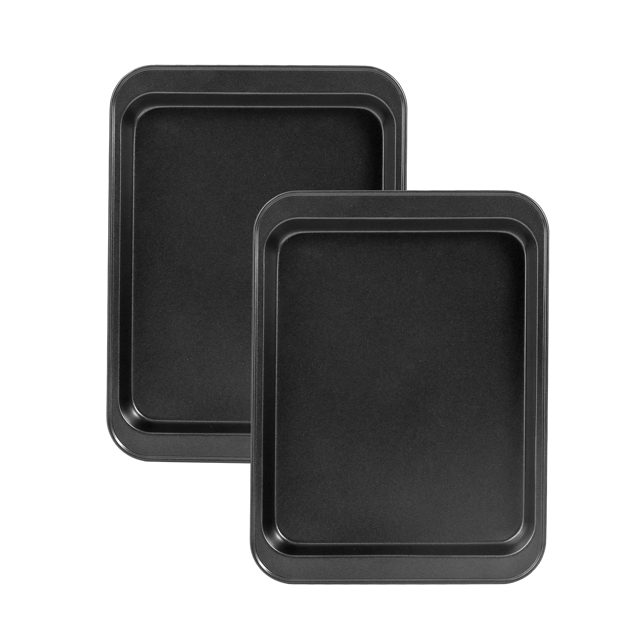 Non-Stick Baking Sheet Set - Toaster Oven Pans, Cookie Sheets & Jelly Roll Pan for Perfect Cookies, Cakes & Meals | Heavy Duty Quarter & Half Sheet Pans with Rim | Ideal for Home Baking, Meal Prep & Restaurant Use
