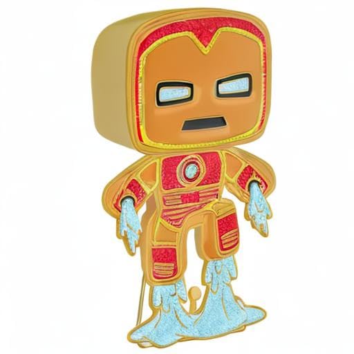 Loungefly POP! Large Enamel Pin - MARVEL Gingerbread Iron Man Collectible Brooch for Backpacks, Bags & Jackets | Cute Comic Book Merchandise Gift for Marvel Fans | Perfect for Cosplay, Conventions & Superhero Collections