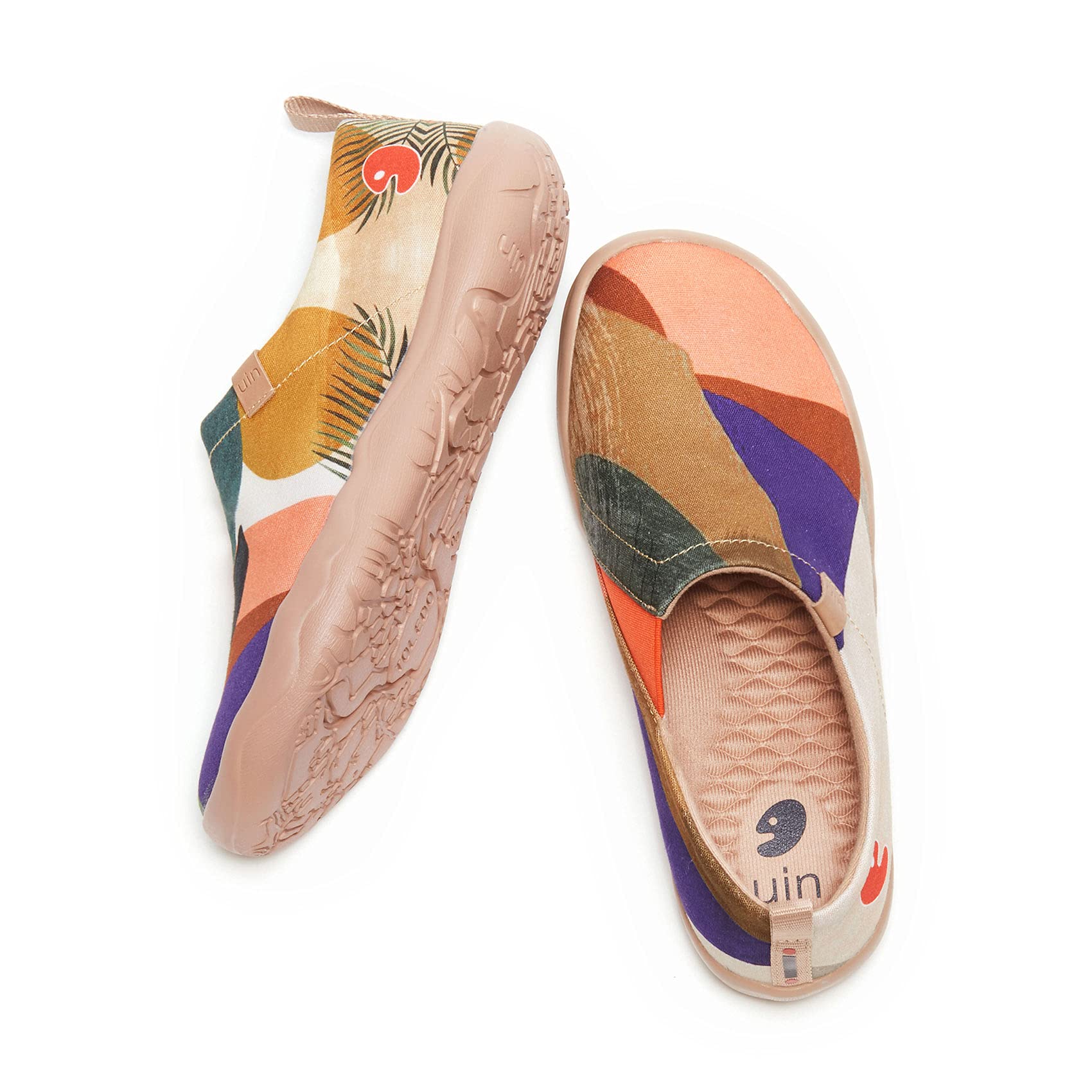 UIN Women's Art Travel Slip-On Loafers - Lightweight Breathable Casual Flats for Walking, Comfortable Slip On Shoes for Women | Perfect for Travel, Work & Everyday Wear