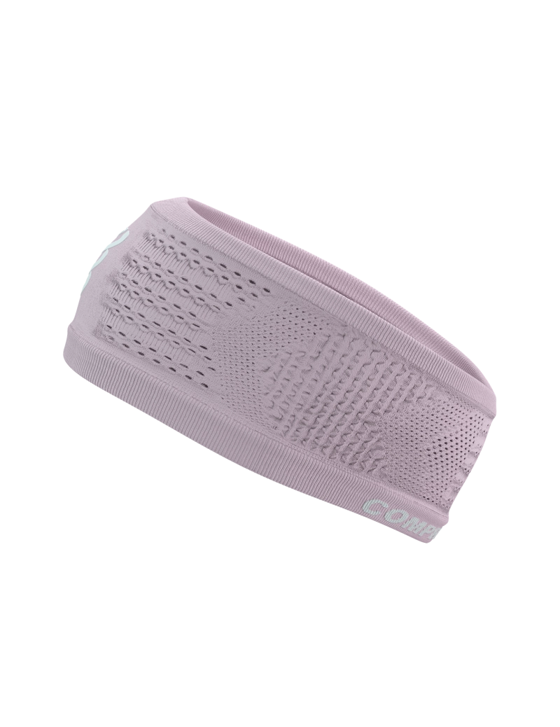 Compressport Unisex Headband On/Off - Sweat-Wicking Sports Headband for Running, Cycling & Fitness - Adjustable & Breathable (Roseate)