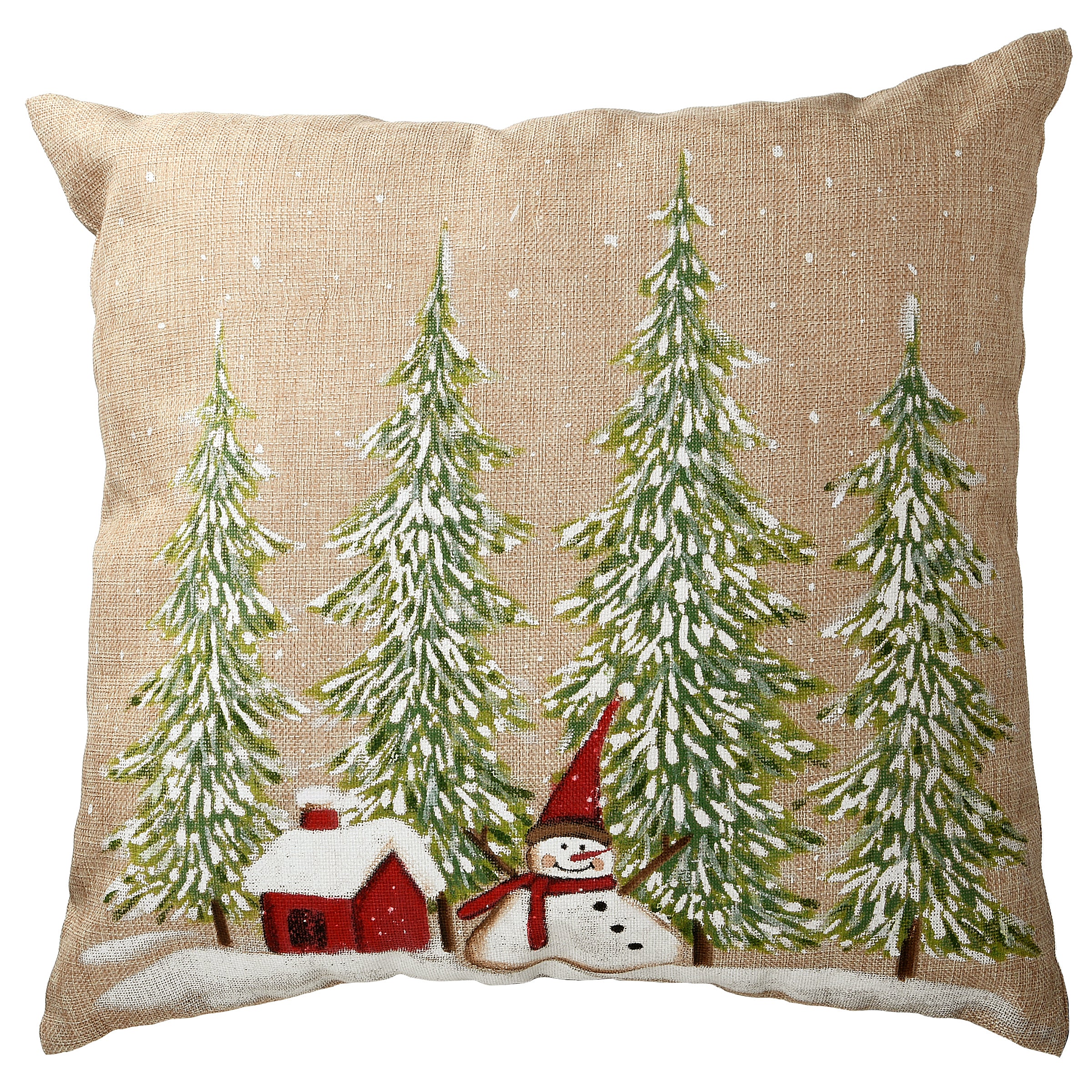 18 Inch Alpine Collection Evergreen Trees Decorative Throw Pillow - Perfect for Sofa, Bed, and Living Room Decor