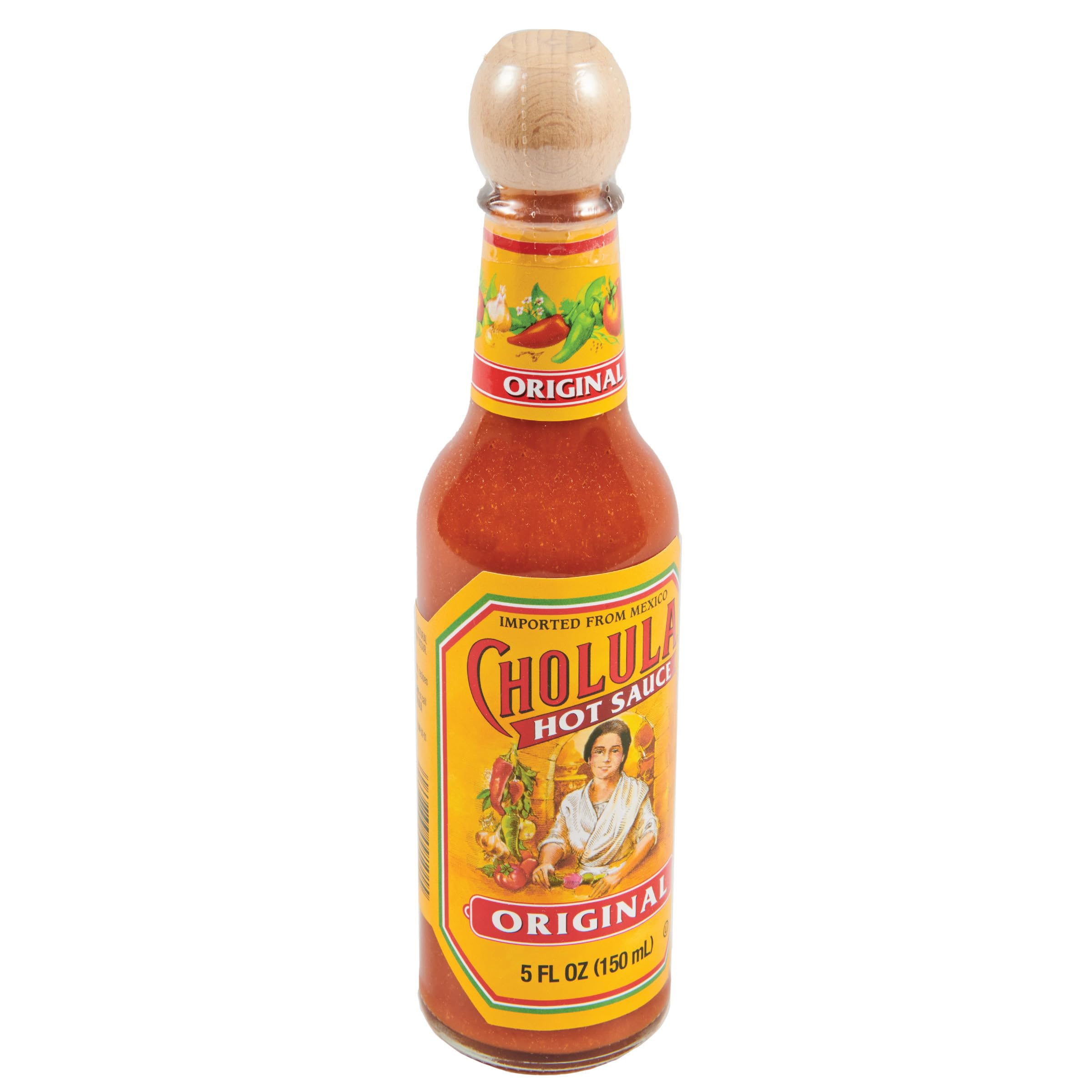 Cholula Original Hot Sauce - 150ml (5.07 oz) Bottle, Pack of 12 | Mexican Hot Chili Pepper Sauce | Perfect for Tacos, Wings, Eggs & Bloody Marys