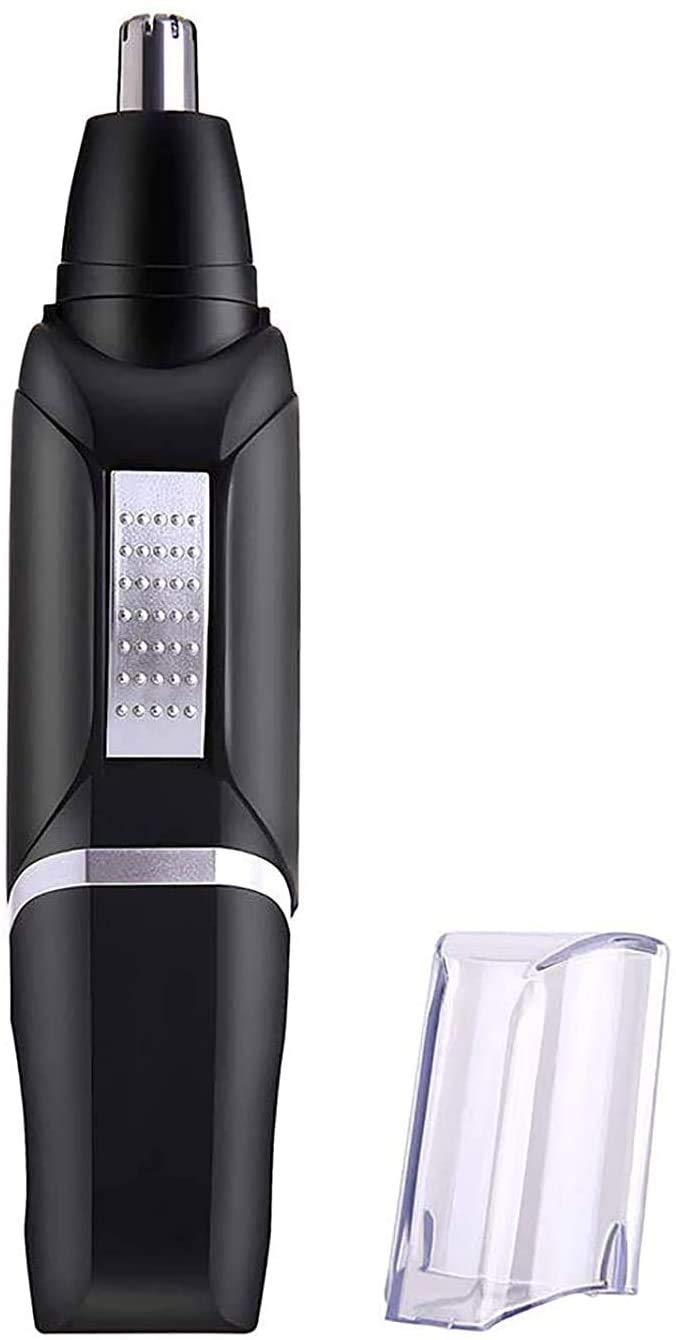 Men's Wet/Dry Nose & Ear Hair Trimmer - Black | Painless Grooming Tool | Easy to Clean & Simple Operation | Perfect for Travel, Home & Personal Care Routine
