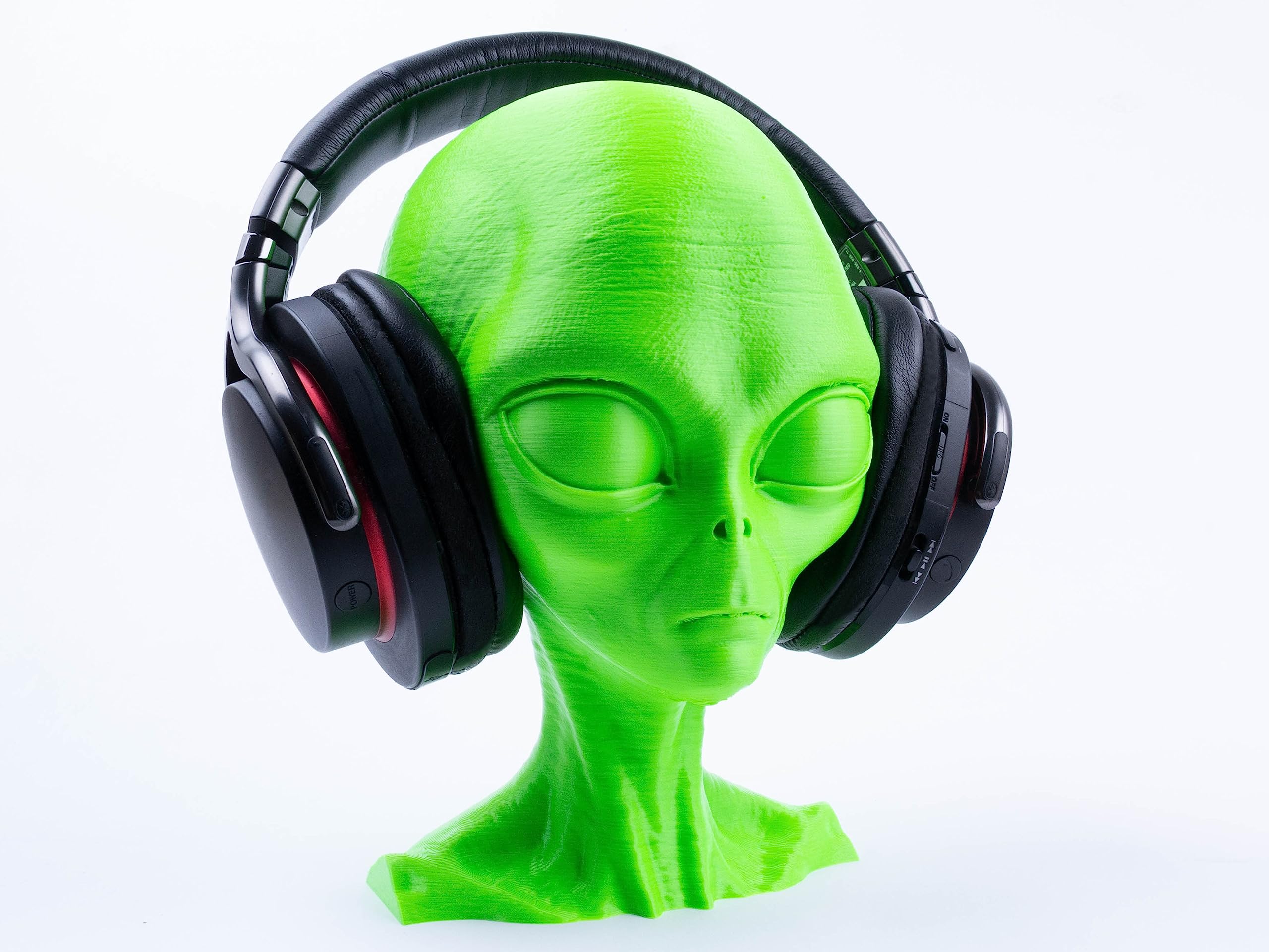 3D Printed VIKINGS Alien Head Headphone Stand - Gaming & Office Desk Accessories | Stylish Headphone Holder for Gamers & Professionals | Perfect for Gaming Setups, Workstations & Home Offices