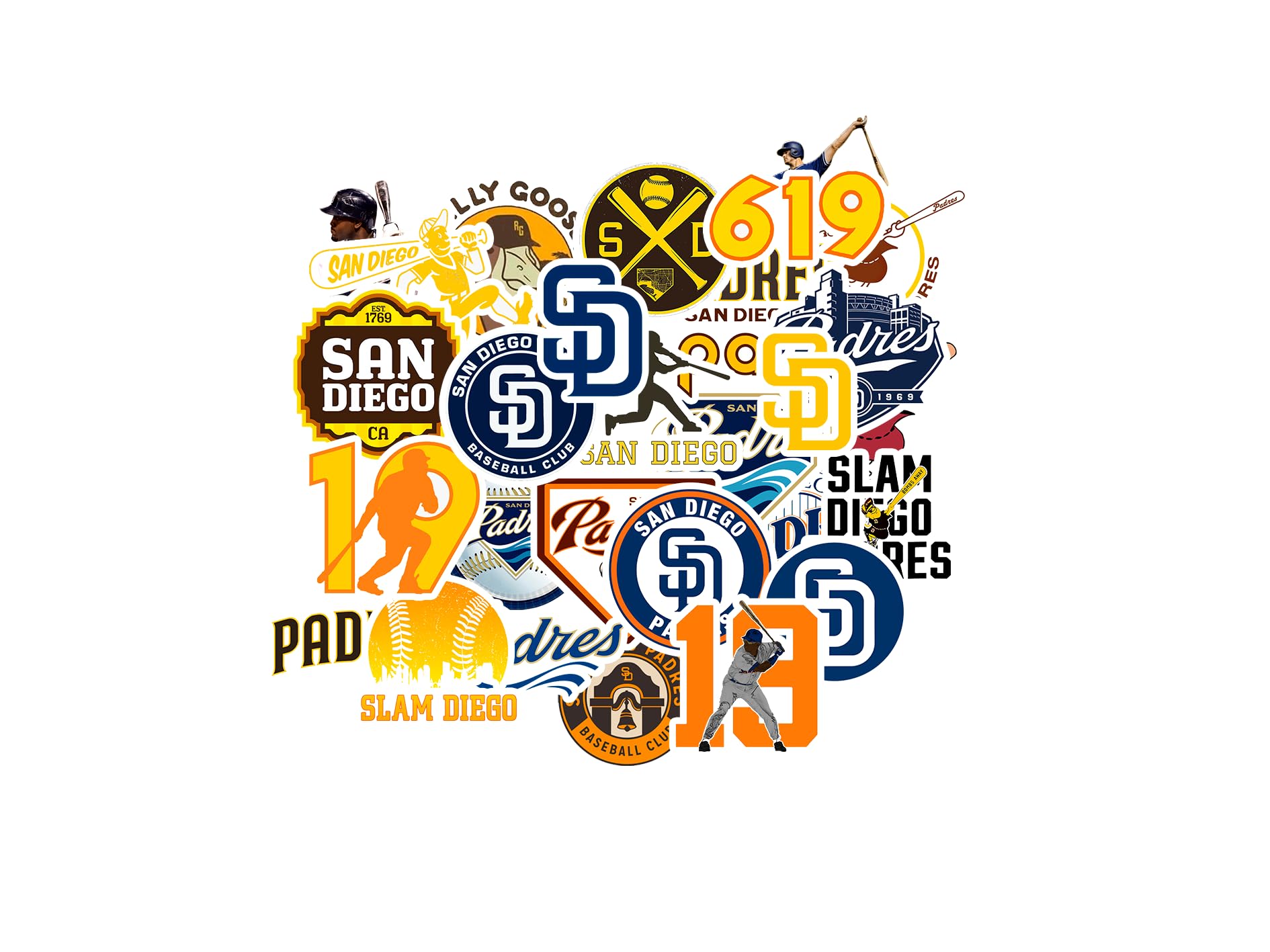 29 PCS American Baseball Stickers for Water Bottle, Laptop, Bicycle, Computer, Motorcycle, Travel Case, Car Decal Decoration Sticker - Perfect for Sports Fans, Gift Ideas, and Personalizing Accessories