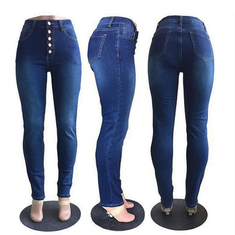 Women's High Waist Skinny Jeans - Stretch Denim for Curvy Fit | Casual & Work Wear