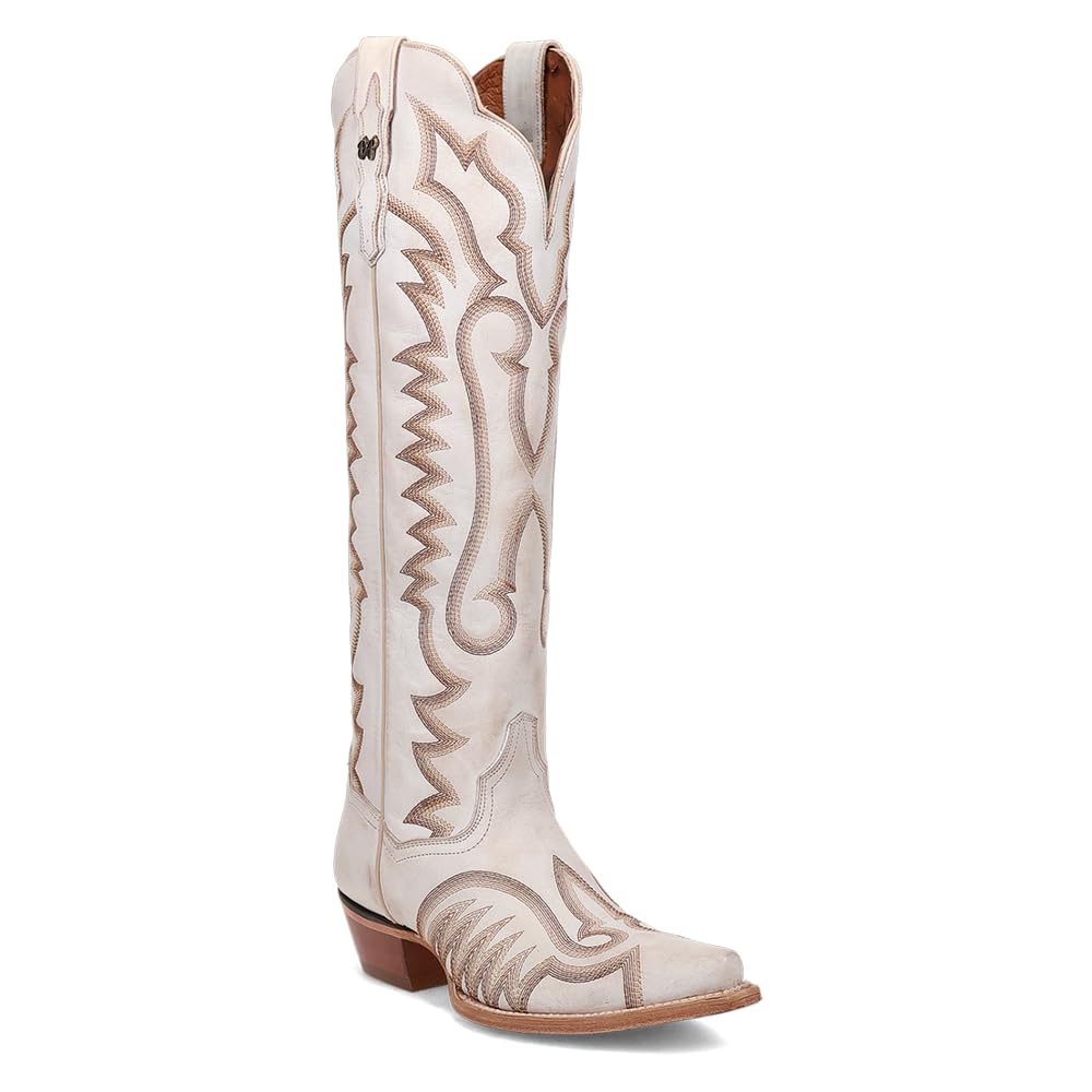 Dan Post Women's Josie Embroidered Snip Toe Casual Boots - Mid Calf Western Boots with Zipper & 1-2