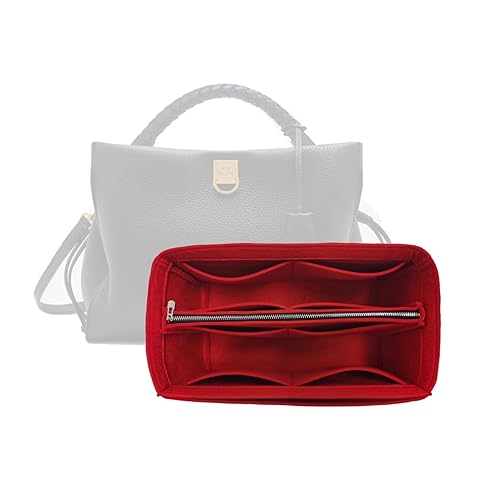 Premium Handmade 2mm Thick Felt Purse Organizer for Mulberry Iris Small Bag - Sturdy Gold Zipper Insert (Tea Color) | Perfect for Travel, Work & Everyday Organization