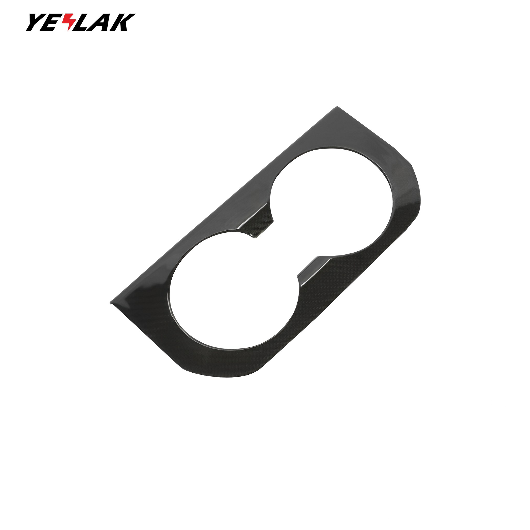 Premium Carbon Fiber Cup Holder Trim for Tesla Model S 2021-2023 | Interior Upgrade Accessories & OEM Fit Protection | Perfect for Daily Driving & Car Enthusiasts
