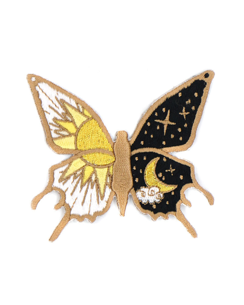 Day & Night Butterfly Patch - Adhesive Decorative Patches for Clothing, Bags & DIY Crafts - Perfect for Kids, Fashion & Scrapbooking