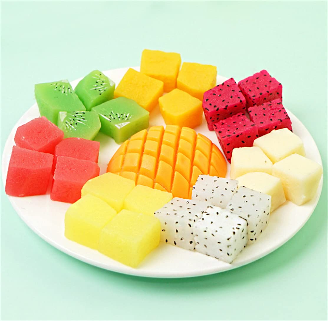 29Pcs Realistic Fake Artificial Dragon Fruit Kiwi Watermelon Mango Slices - Simulation Fruit Model Decor for Home, Kitchen, Party & Wedding Decoration - Perfect for Table Centerpieces, Photography Props, and DIY Crafts