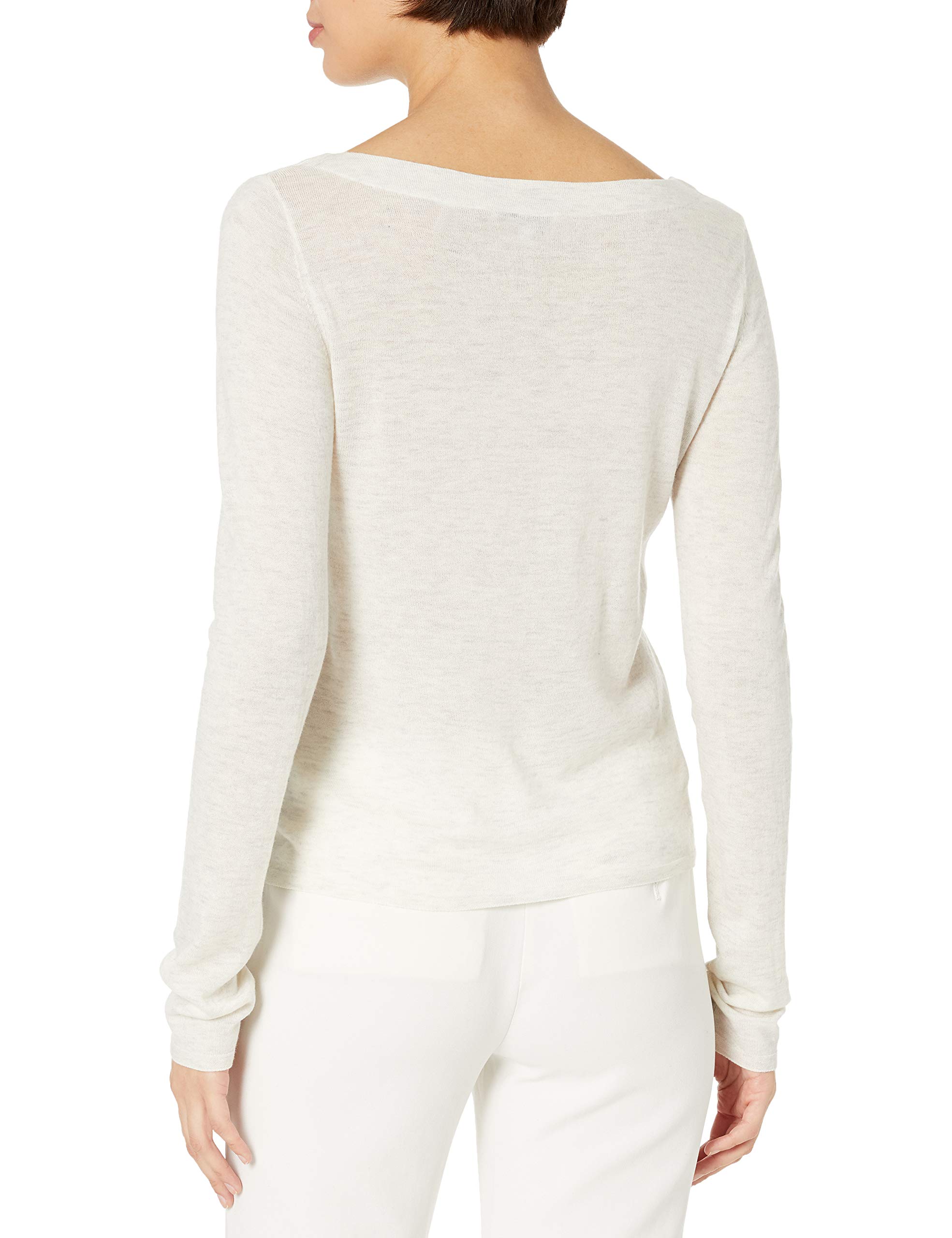 Vince Women's Boat Neck Long Sleeve Blouse - Elegant Casual Top for Work, Office & Everyday Wear | Soft Stretch Fabric, Flattering Fit