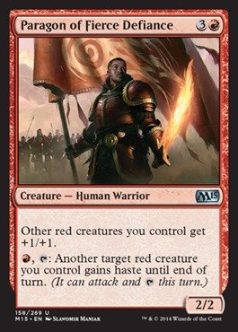 Magic The Gathering - Paragon of Fierce Defiance (158/269) - Magic 2015 Core Set MTG Trading Card - Perfect for Commander, Modern, and Casual Play