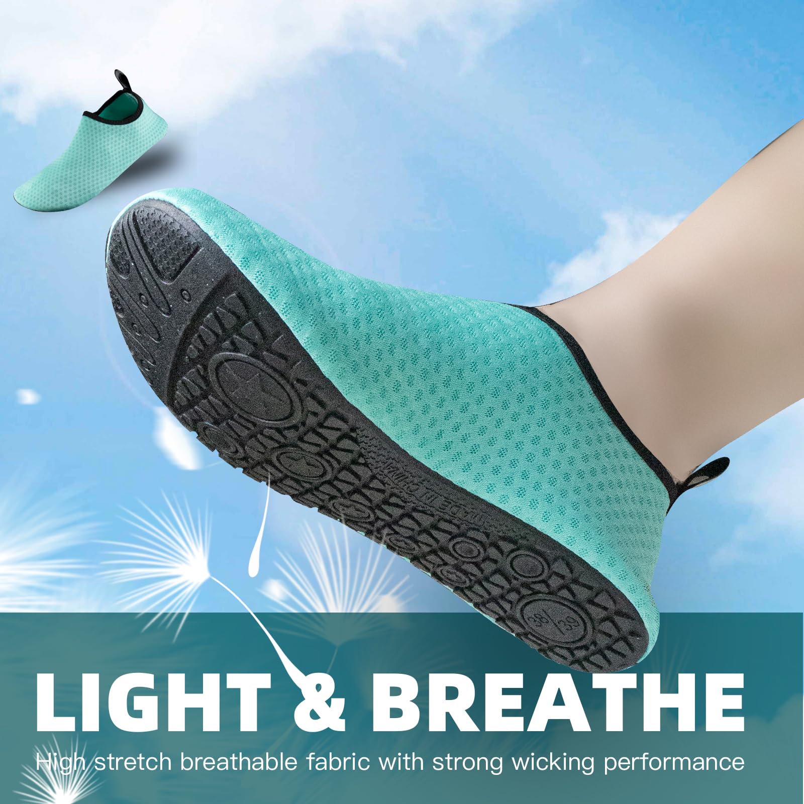 **Men's & Women's Water Shoes - Lightweight Barefoot Aqua Shoes for Beach, Surfing, Diving & Swimming | Quick-Dry & Breathable for Comfort**    *(Perfect for beach walks, water sports, kayaking, and poolside activities.)*