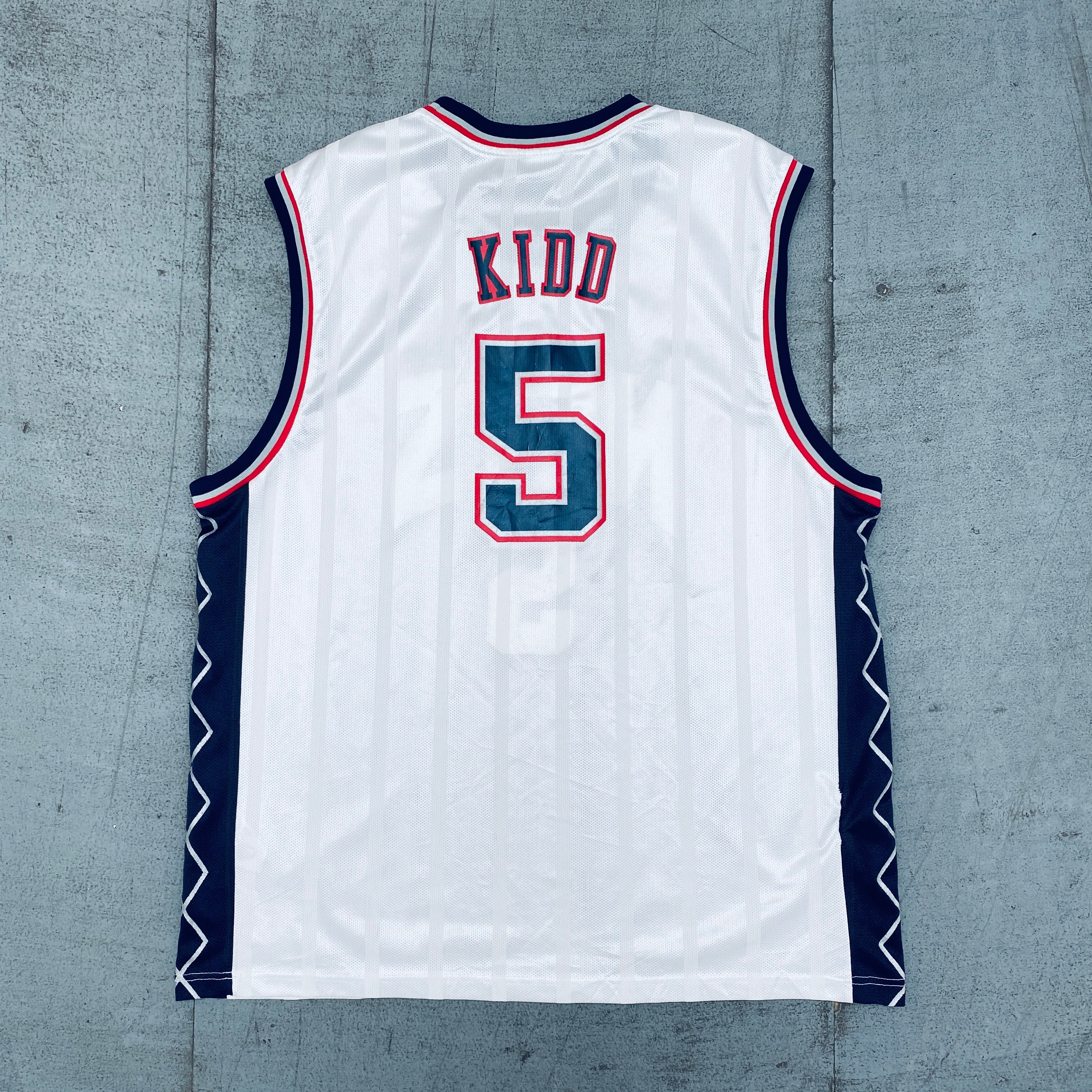 Authentic Jason Kidd 2001-02 New Jersey Nets White Reebok Jersey Size XL - Vintage NBA Basketball Jersey for Collectors & Fans