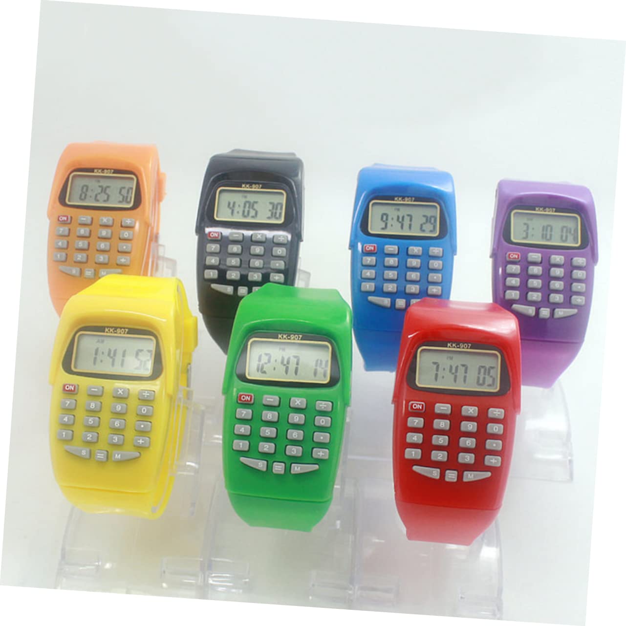 STOBOK 6-Pack Kids Calculator Watches - Digital Wrist Watch with Multi-Function Calculator for Boys & Girls - Perfect for School, Math Practice & Everyday Use