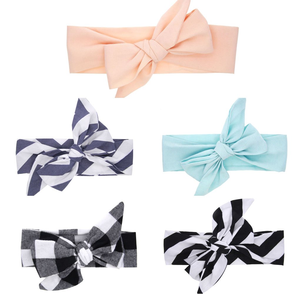Baby Headbands Turban Knotted - Soft Stretchy Hair Accessories for Newborns, Toddlers & Kids | Perfect for Photography, Birthday Parties & Daily Wear