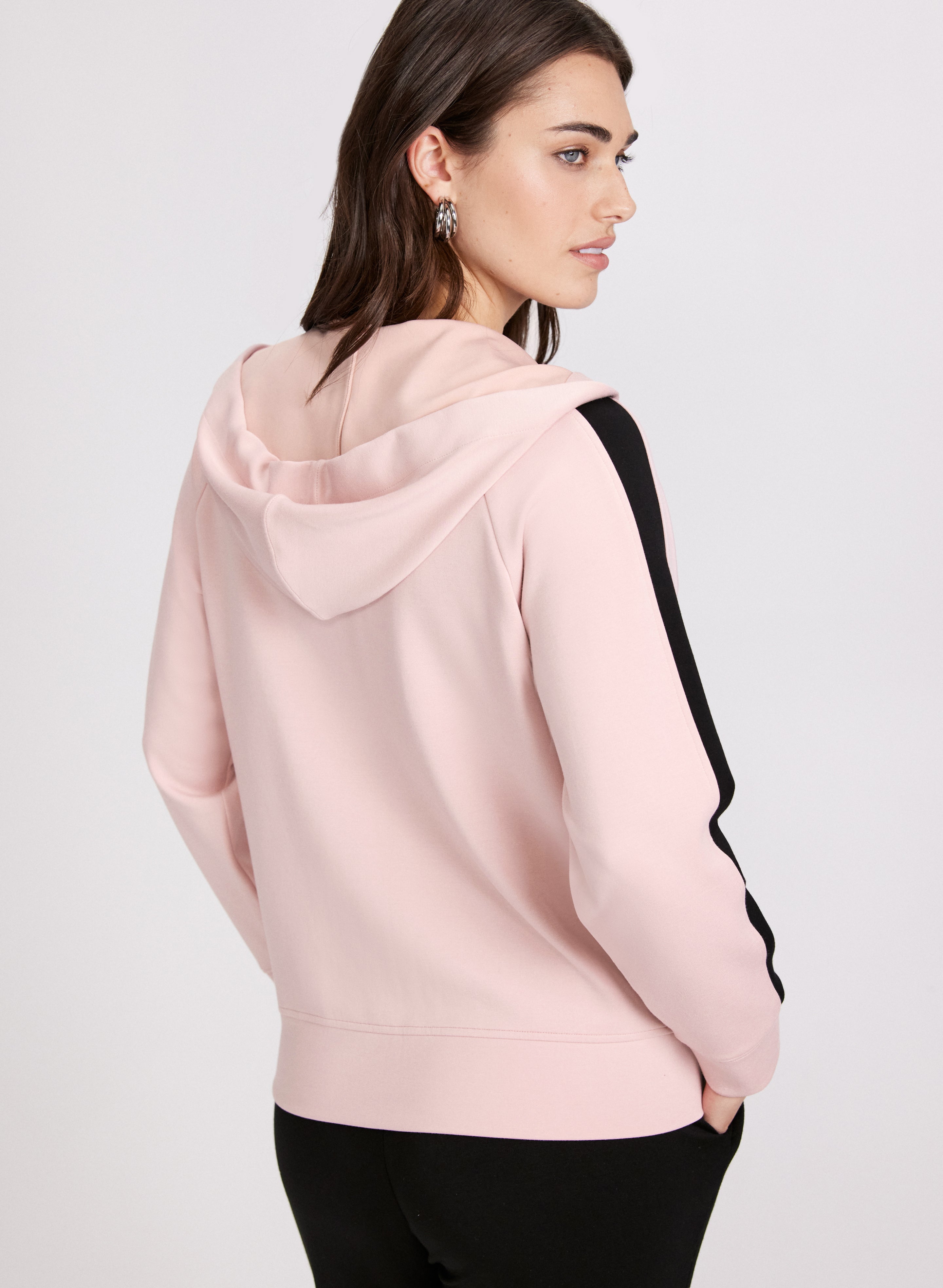 Stylish Contrast Stripe Zip Up Top for Women - Trendy Casual & Athletic Wear - Perfect for Gym, Running, and Everyday Outfits