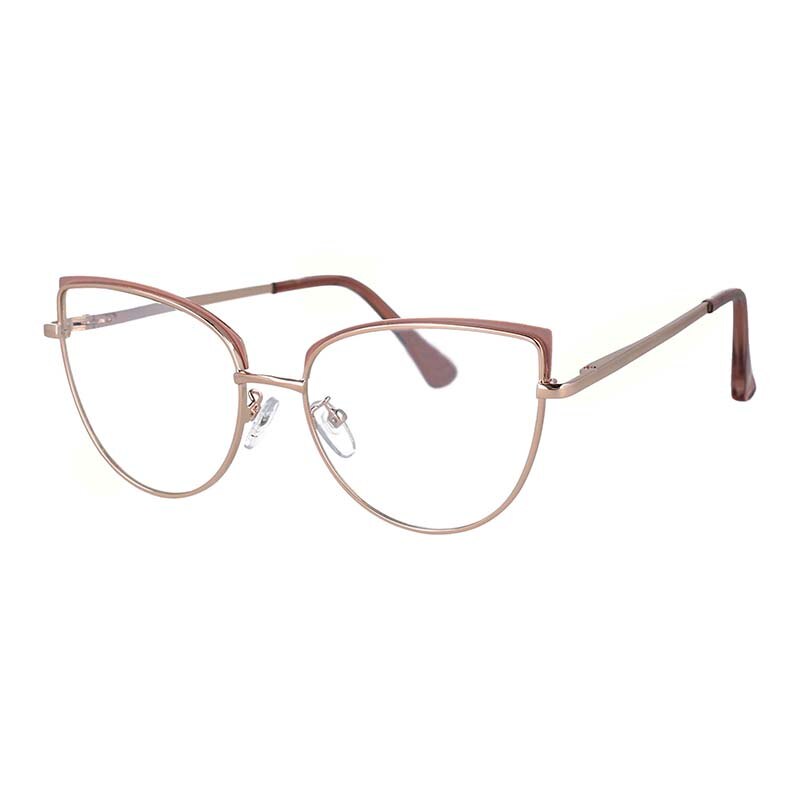 CCspace Women's Full Rim Square Cat Eye Reading Glasses with Alloy Frame R53101 - Stylish Eyewear for Work, Reading & Fashion Accessories