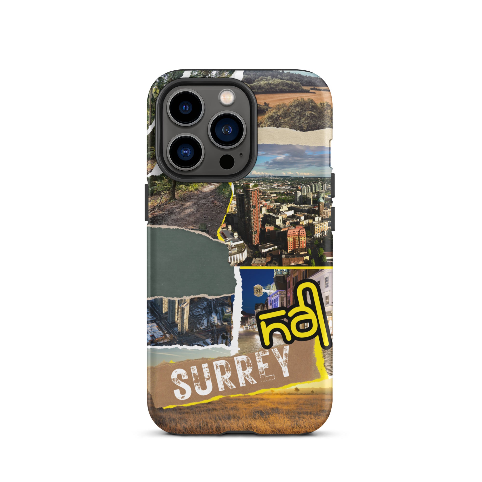 Premium Surrey Collage iPhone Case - Durable Protective Cover with Stylish Design for iPhone [Model] - Perfect for Everyday Use, Travel & Gifting