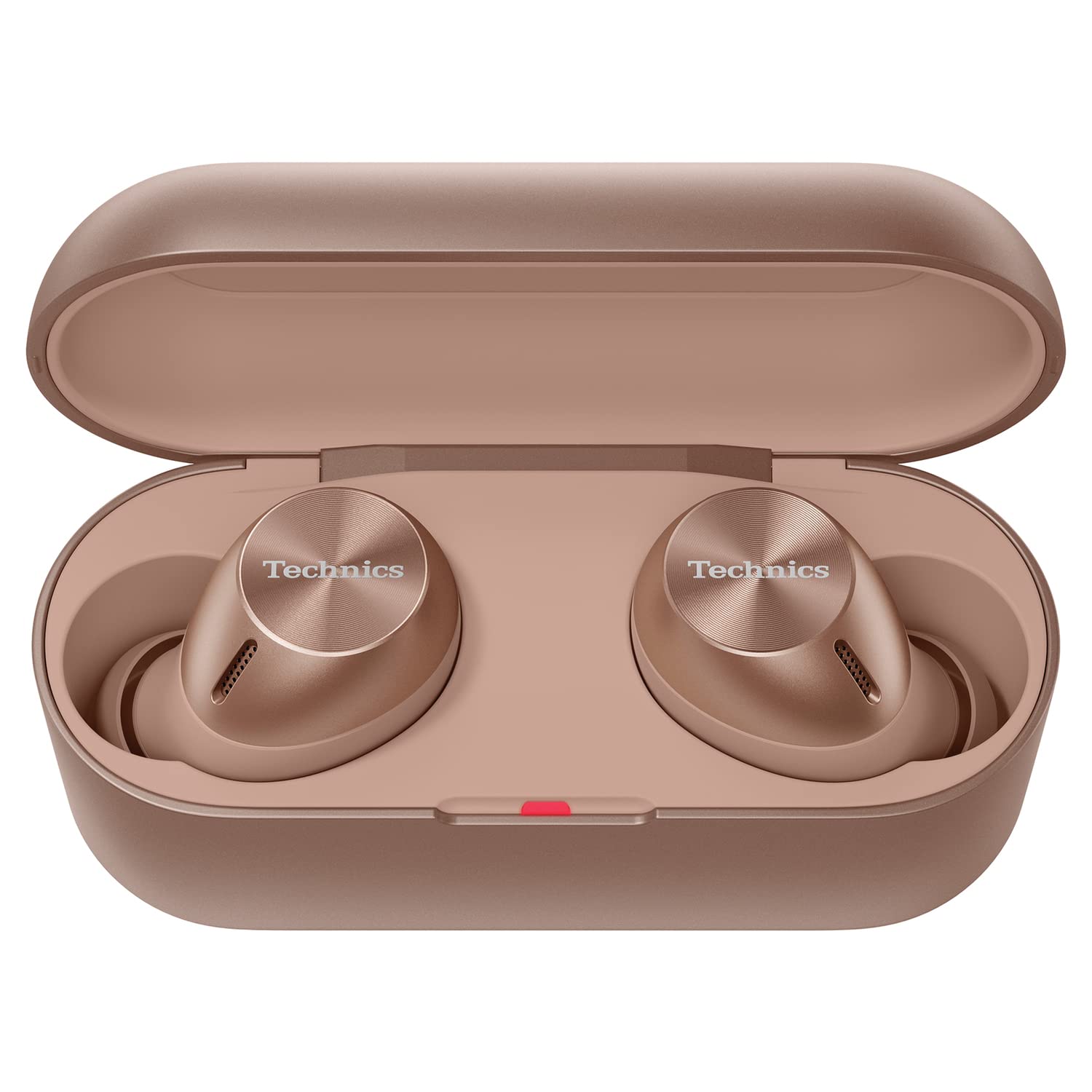 Technics EAHAZ40PN Wireless Bluetooth Earbuds - True Wireless Stereo In-Ear Headphones with Charging Case, Built-in Mic, Rose Gold - Perfect for Gym, Running, Commuting & Travel