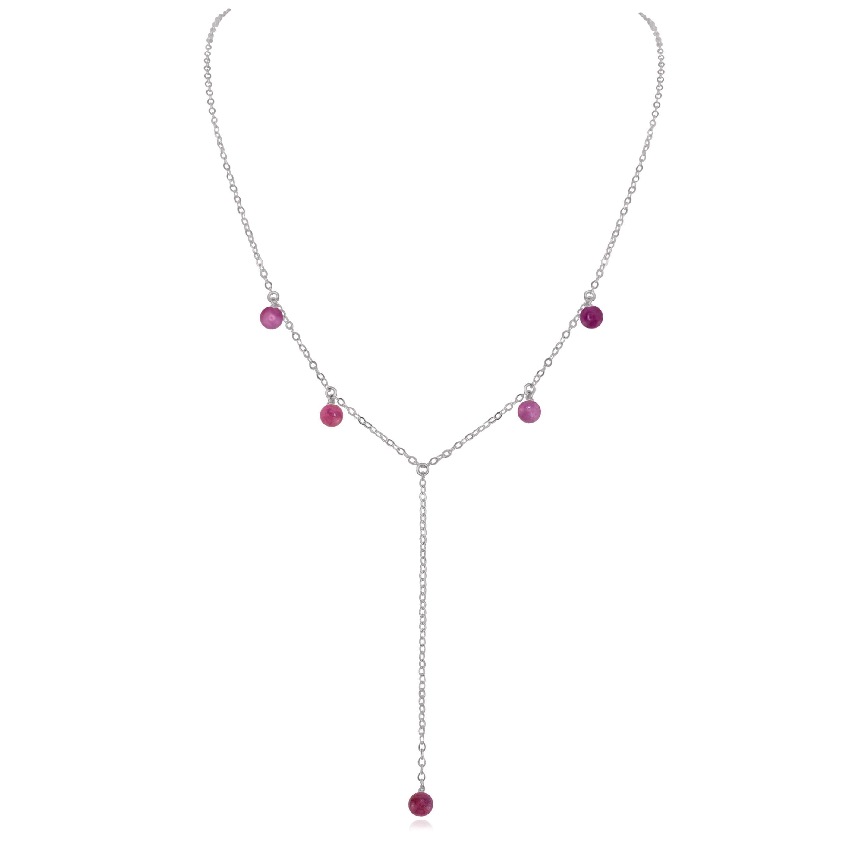 Ruby Boho Lariat Necklace - Handmade Bohemian Long Layered Necklace for Women | Perfect for Festivals, Weddings & Everyday Boho Chic Style