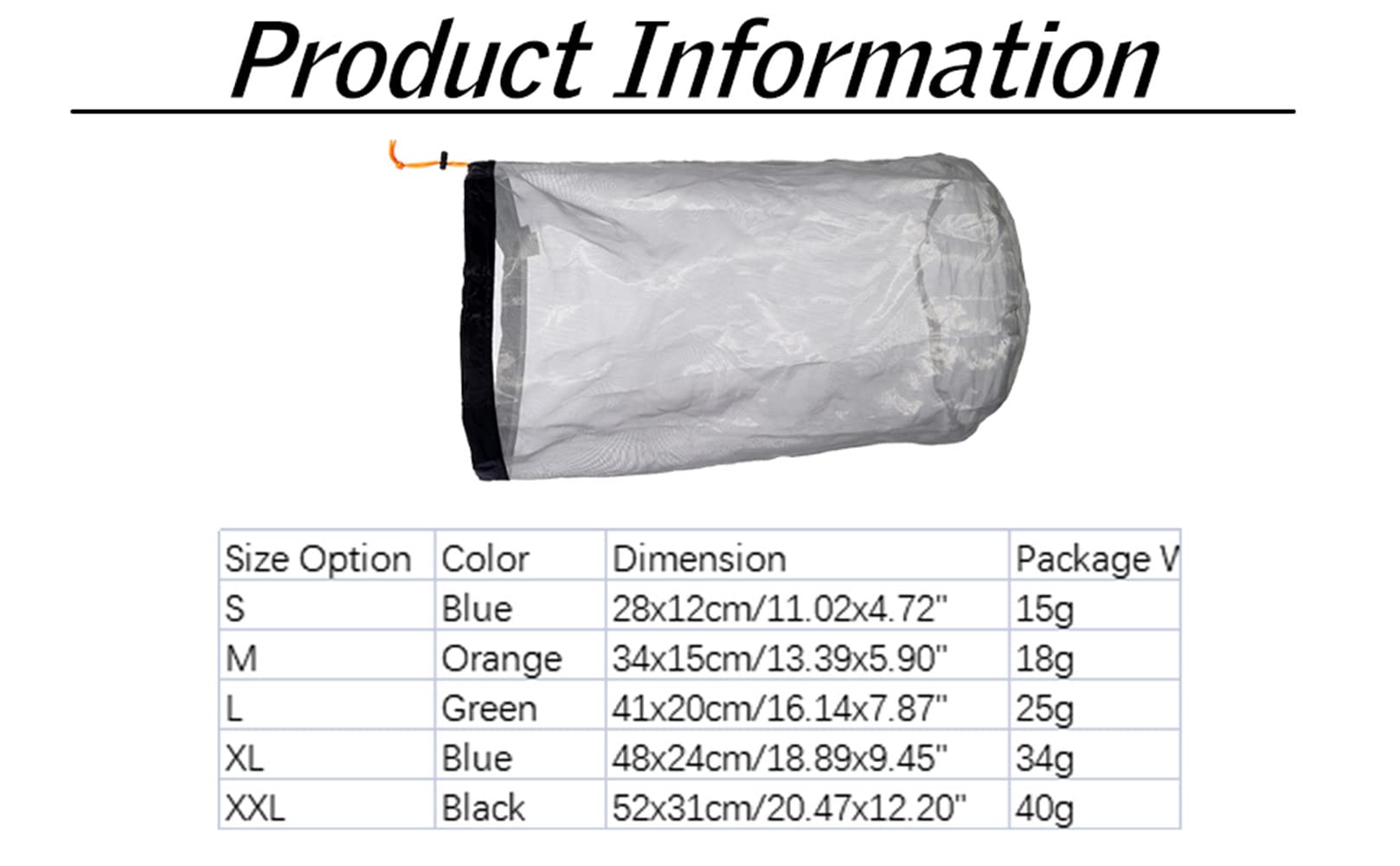 Ultralight Mesh Drawstring Storage Bags for Camping & Hiking - 5 Pack Breathable Visibility Pouches for Gear Organization (Perfect for Backpacking, Travel, and Outdoor Adventures)