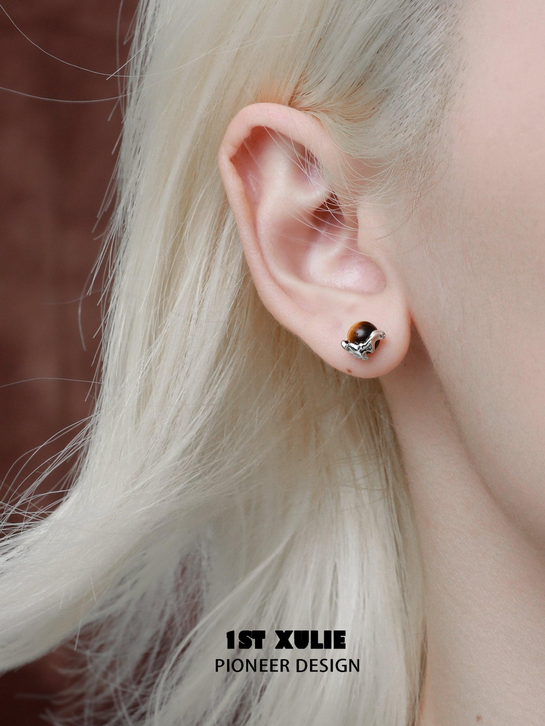 Desert Sunset S925 Sterling Silver Tiger Eye Stud Earrings for Women - Boho Chic Jewelry for Everyday Wear & Special Occasions