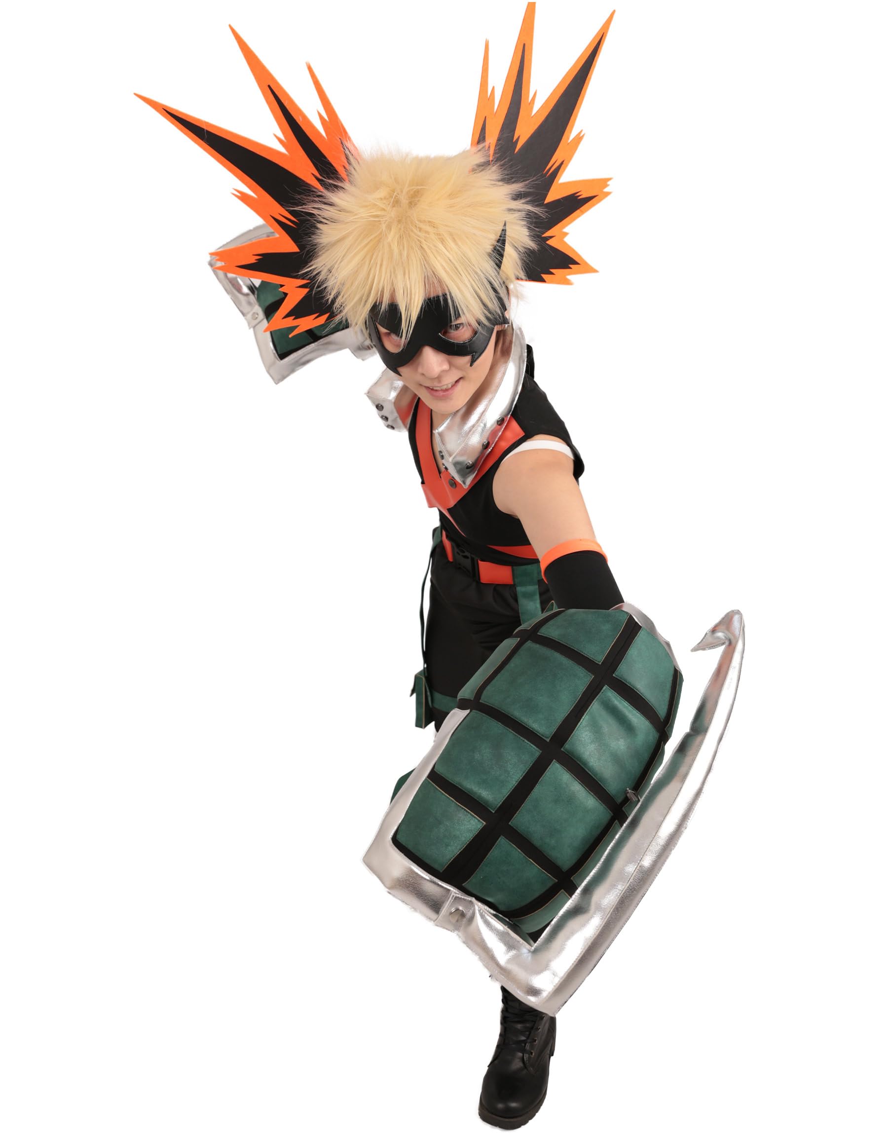 Miccostumes Men's Anime Hero Cosplay Costume with Gauntlets - Premium Quality Cosplay Outfit for Comic Con, Halloween & Role Playing