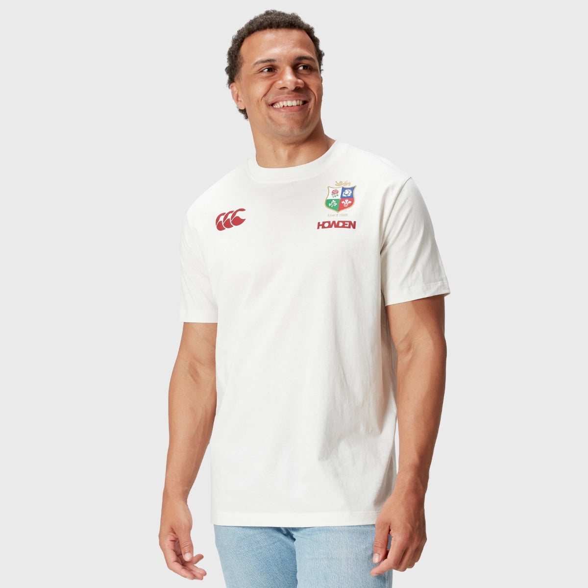 Canterbury British & Irish Lions Men's Cotton T-Shirt - White | Rugby Fan Apparel & Casual Wear