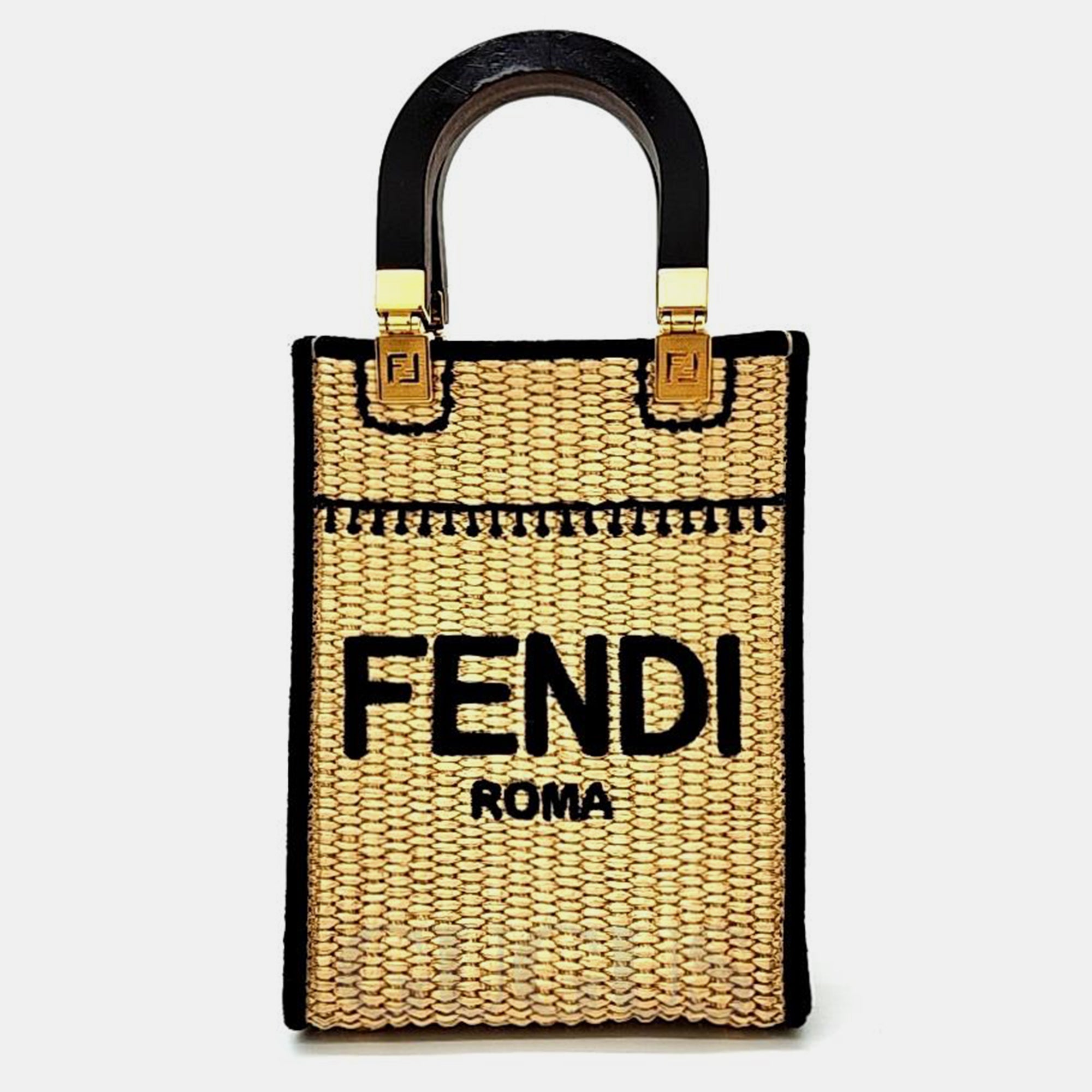 Stylish Black & Neutral Raffia Mini Bucket Bag - Perfect for Beach, Summer & Casual Outings