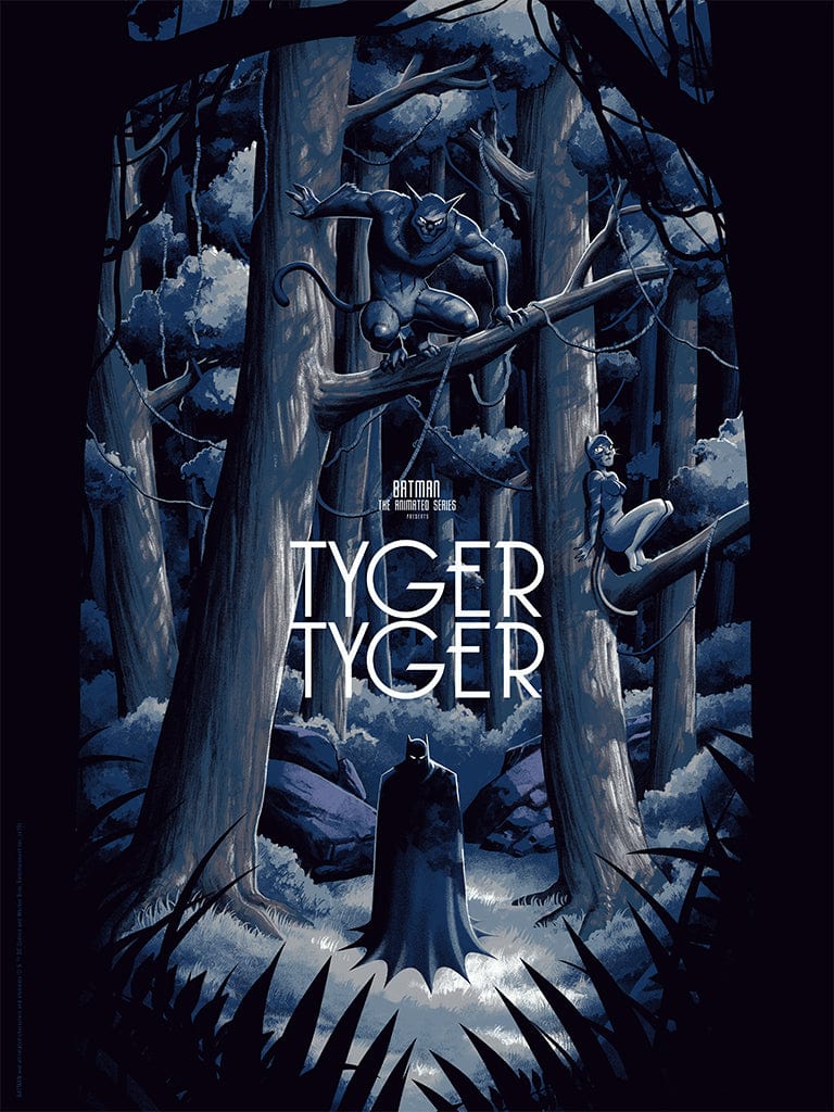 Batman: The Animated Series Tyger Tyger Variant Screen Printed Poster - Limited Edition DC Comics Wall Art for Home Decor, Office & Gaming Room