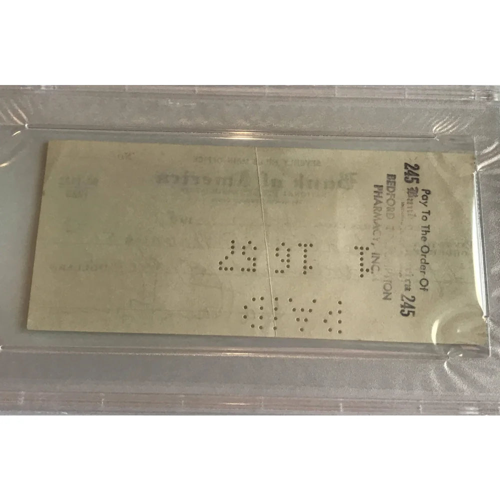 Authentic Katharine Hepburn Signed Check with PSA/DNA COA - Rare Philadelphia Story Movie Memorabilia - Perfect for Film Collectors & Classic Hollywood Fans