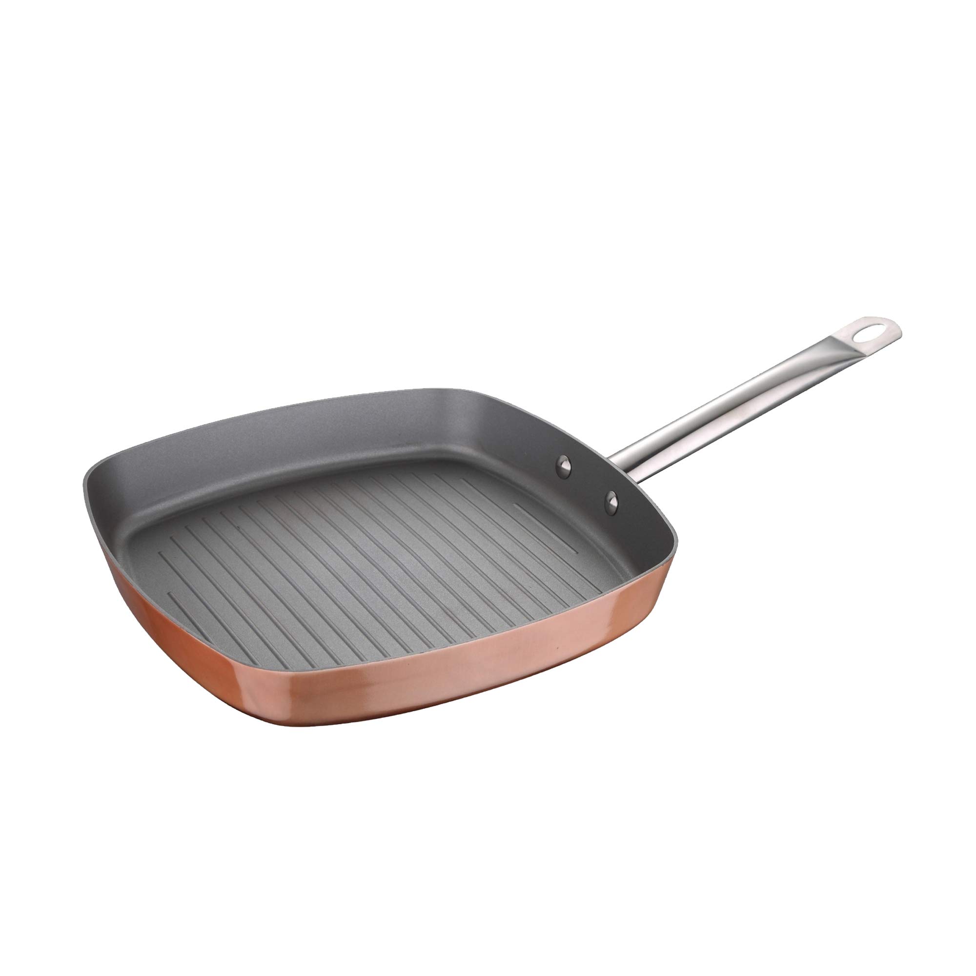 San Ignacio 5-Piece Nonstick Frying Pan Set (18/22/26cm) with 2 Lids - Induction Compatible Aluminum Cookware with Copper Effect - Perfect for Home Cooking, Restaurant & Camping Use