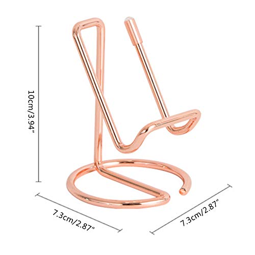 IKAAR Rose Gold Phone Stand for Desk - Adjustable Cell Phone Holder Compatible with iPhone, Samsung, Tablets (4-12.9