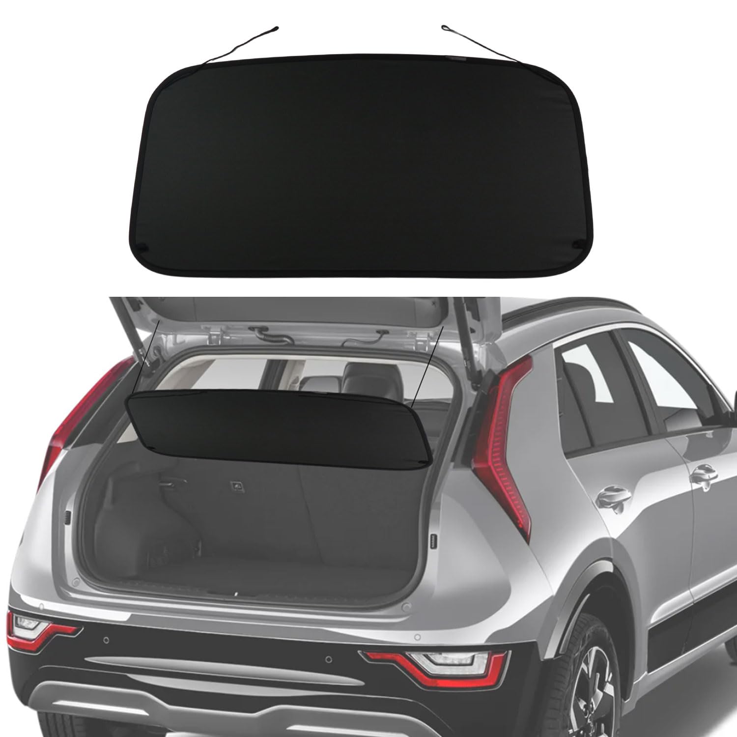 2023-2025 Kia Niro & Niro Hybrid Cargo Cover - Black Rear Trunk Shade for Luggage Protection | Perfect for Road Trips, Grocery Hauling & Vehicle Security