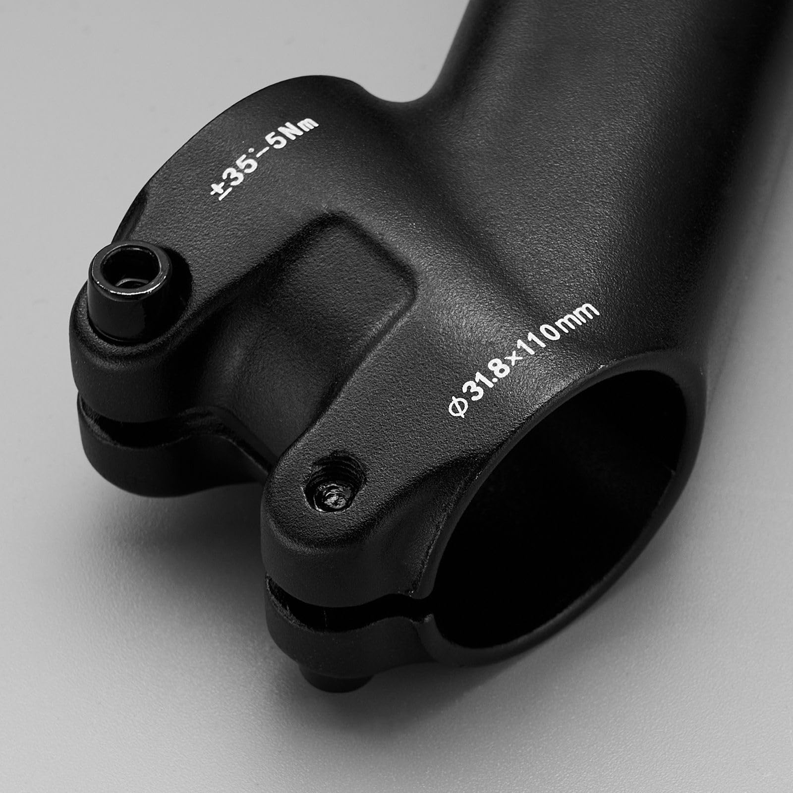 Rmiott 31.8 Bike Stem 70mm 80mm 90mm 110mm Length 35 Degree Handlebar Riser - Aluminum Black MTB Road Bicycle Stem for Mountain & Road Bikes - Perfect for Climbing, Commuting and Trail Riding