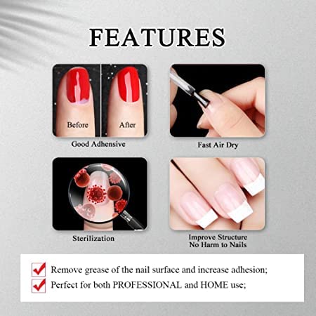 Coslifestore 4-in-1 UV Nail Polish Set - Matte Top Coat, Glossy Finish, Base Coat & Primer for Acrylic/Polygel/Gel Nails - 7.5ml Each - Perfect for Nail Extensions, DIY Manicures & Home Nail Art