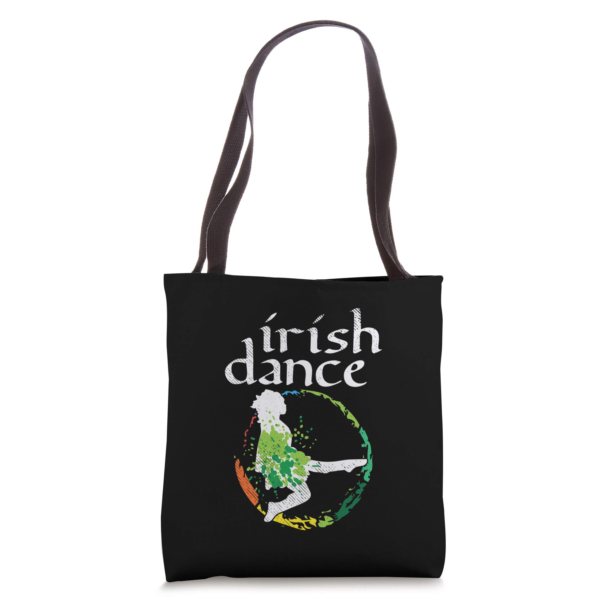 St. Patrick's Day Irish Dance Girl Tote Bag - Colorful Ceili Dancer Design for Women - Perfect for Irish Festivals, Dance Classes & St. Patrick's Day Celebrations