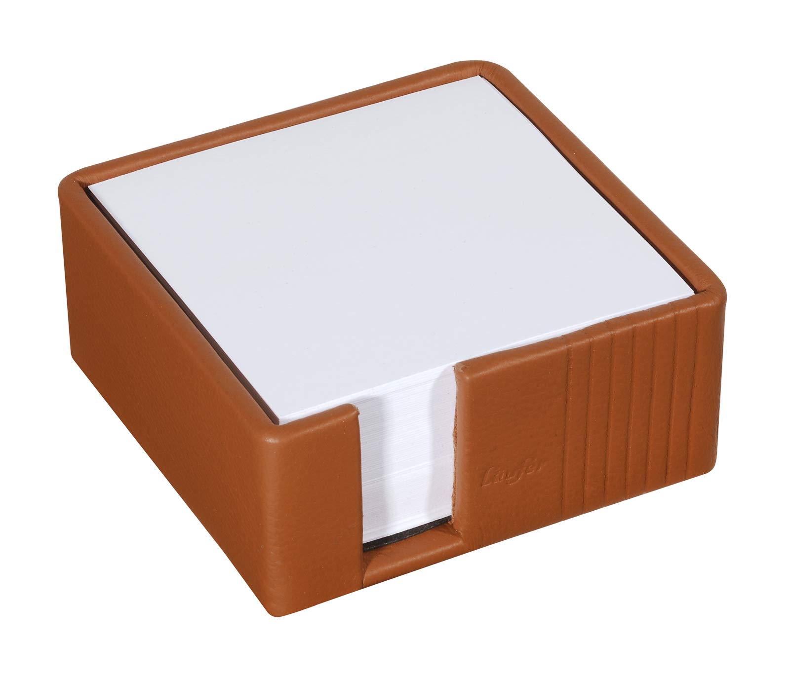 Premium Leather Desk Organizer Set with Memo Box - Terracotta Office Accessories for Home & Office Workspace Organization